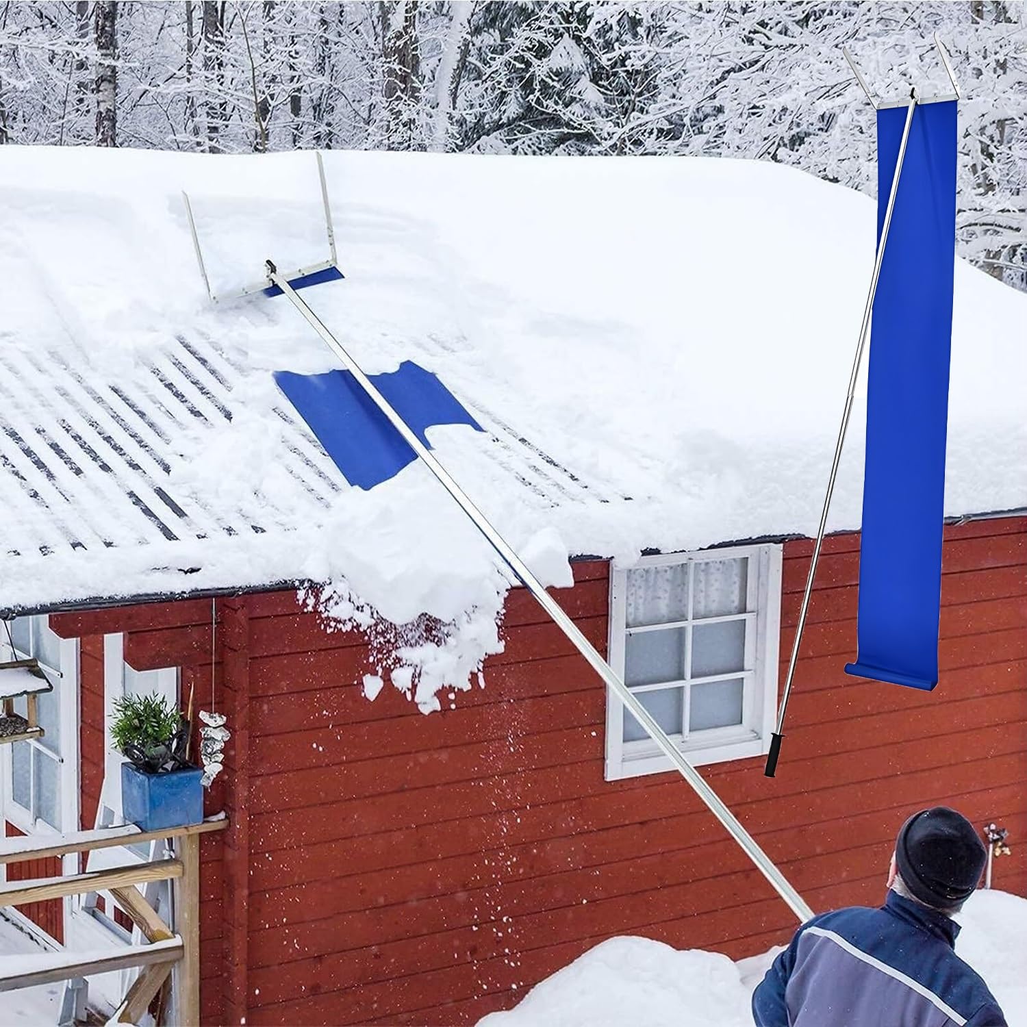 Amazon.co.jp: 屋根雪下ろし棒 雪降ろし棒 スノーレーキ 雪落とし 屋根