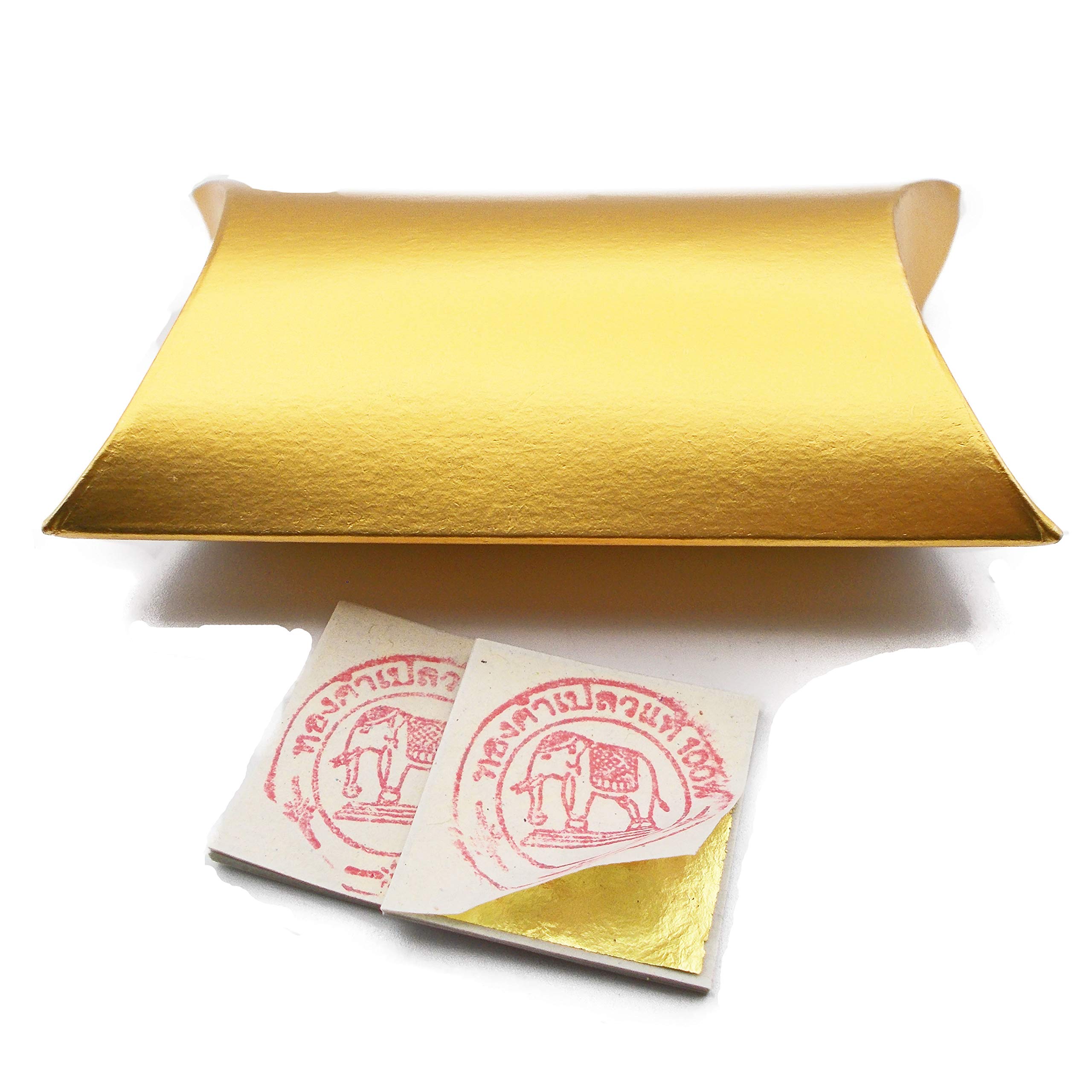 純金箔 3cm x 3cm 200枚セット タイ製 金箔 純金 ゴールドリーフ3 Amazon | 純金箔 24K タイ産 Gold リーフ 金箔 シート 20枚セット 3cm