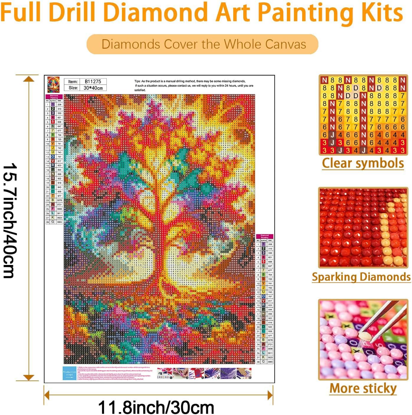 Tree of Life Diamond Art Kits for Adults, 5D Diamond Painting 12x16In image 2
