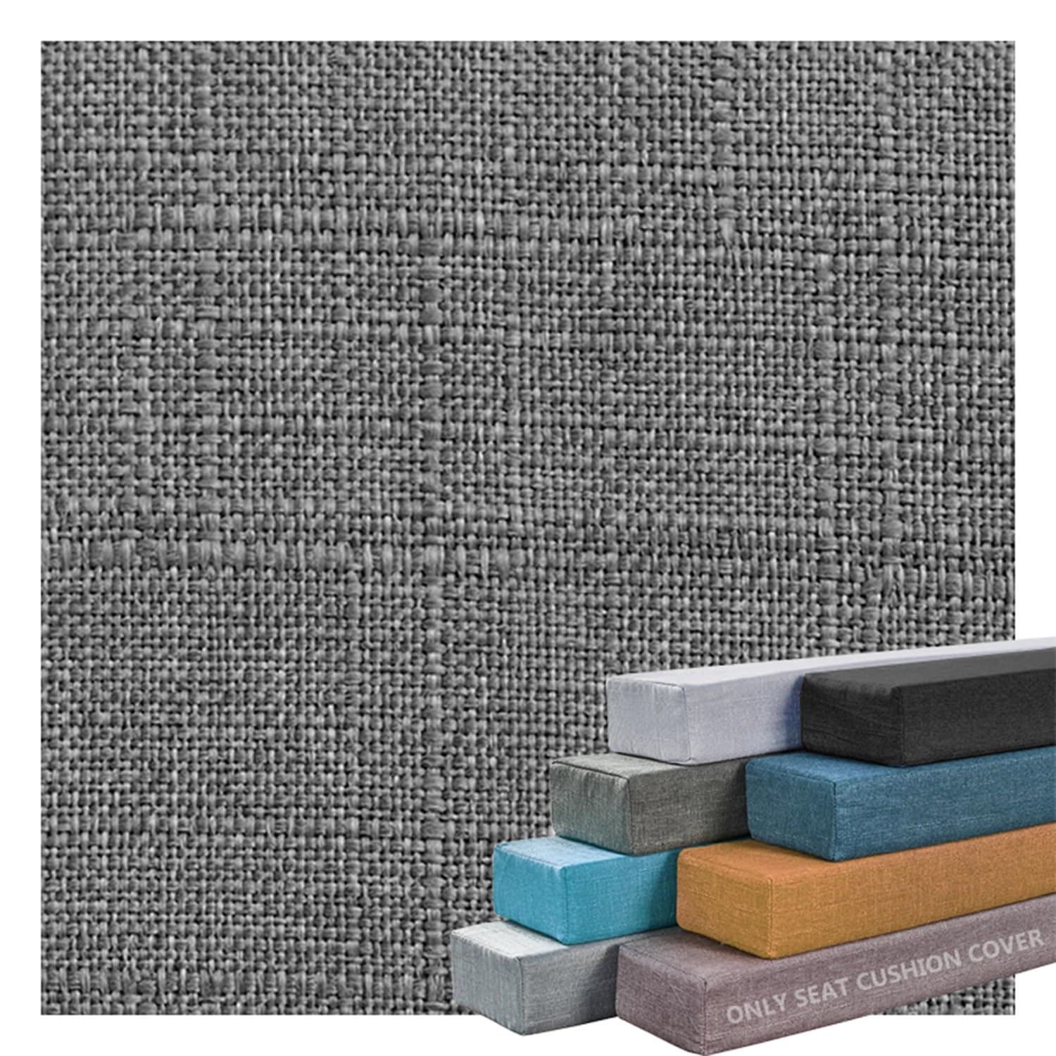 ELYSYSRL Bed Gap Filler Removable Cover, Mattress Extender Foam Protective Covers Rectangle for Single/Double/King Size Bed with Zipper, Only 1 Pillow cover(Grey,90x20x25cm) — image 1