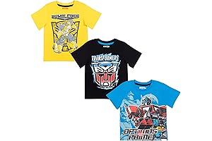 Transformers Shirts for Boys - 3 Pack Bumblebee and Optimus Prime T-shirts