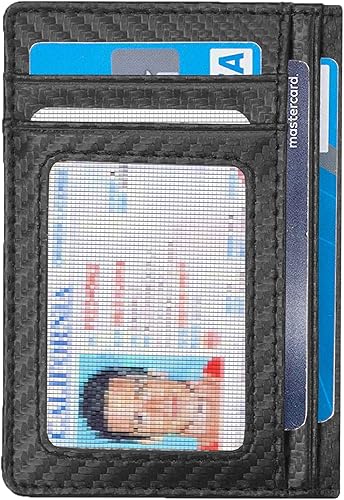 Miniatura 5 de Minimalist Front Pocket Wallet - RFID Blocking Genuine Leather Slim Bifold Wallet for Men Women