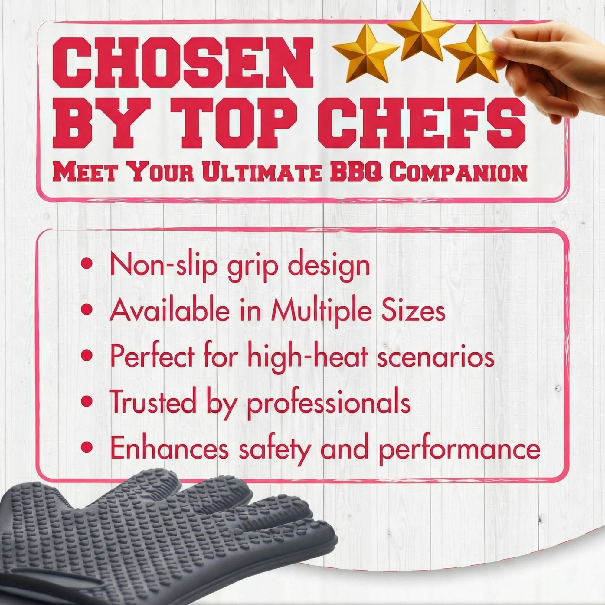 KITCHEN PERFECTION S Gants de four en silicone pour femme – Gants de barbecue résistants à la chaleur extrême – Manipulez les aliments chauds directement sur votre friteuse | Gants de four