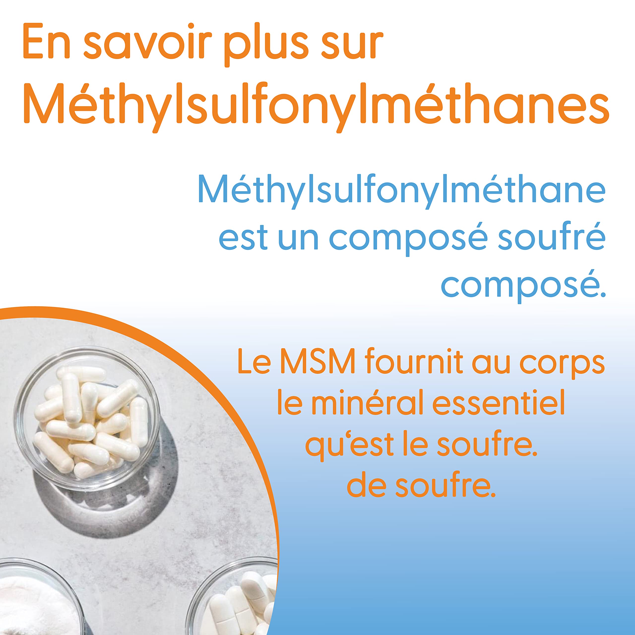 Doctor's Best, MSM avec OptiMSM, 1.000 mg, 180 Capsules, Hautement Dosé, Sans Soja, Sans Gluten, Sans OGM, Soufre Naturel