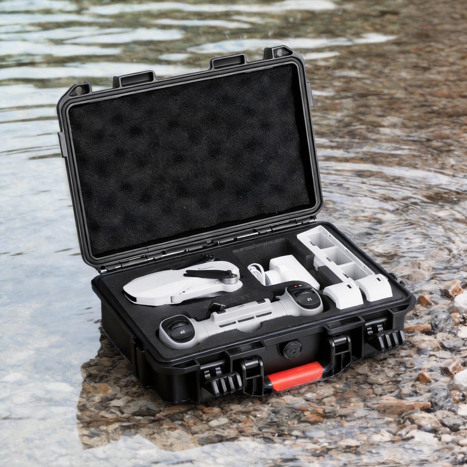 FPVtosky Hartschalenkoffer für Potensic Atom 2 / Atom Drohne, Aufbewahrungstasche für Atom/Atom 2/SE/3-Axis Fernbedienung, Batterien, Ladegerät und Zubehör (nur Koffer)