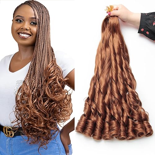 French Curl Crochet Braiding Hair Synthetic French Curl Crochet Hair