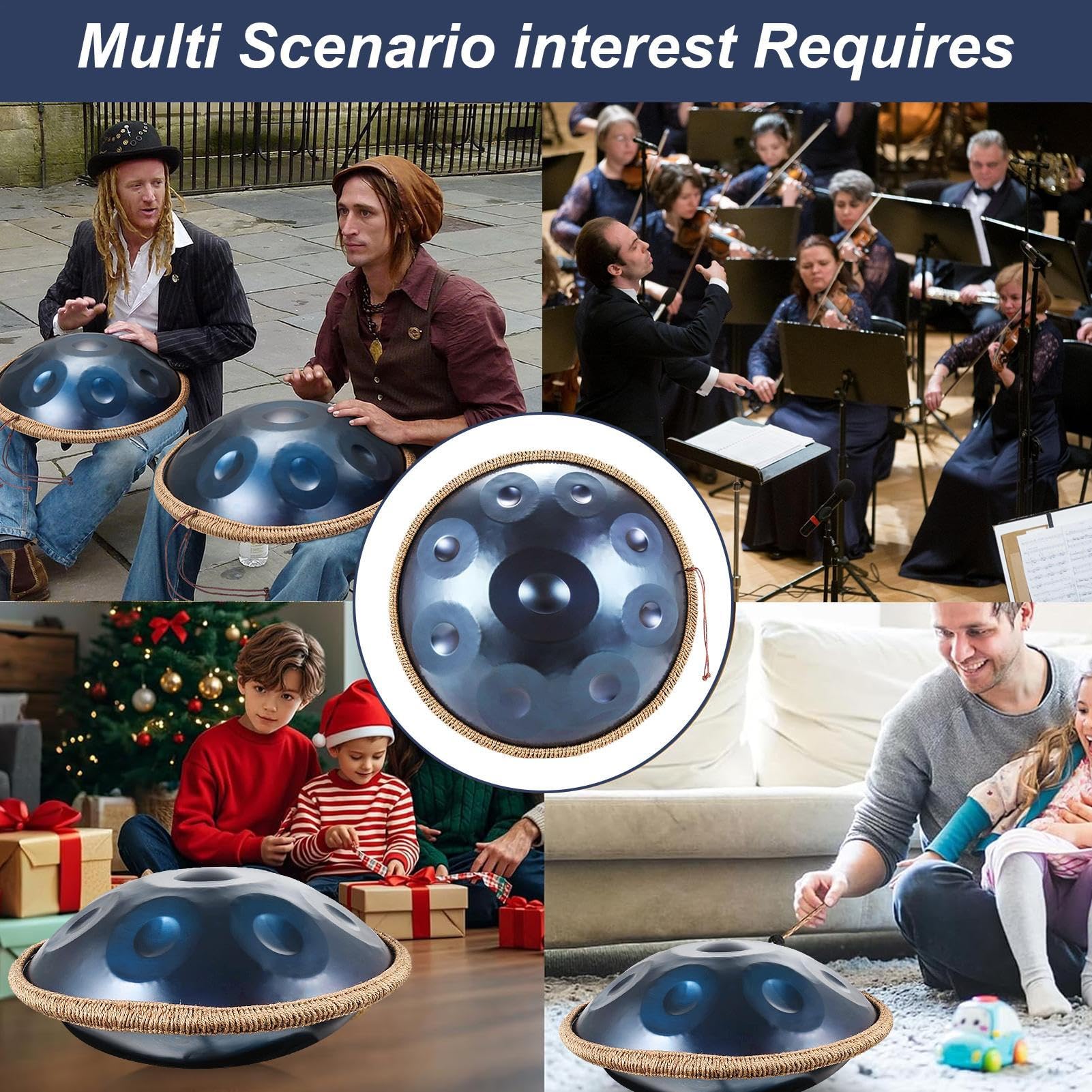 Amazon.com: Music Handpan 18 In,440Hz Classic G Minor 9 Notes