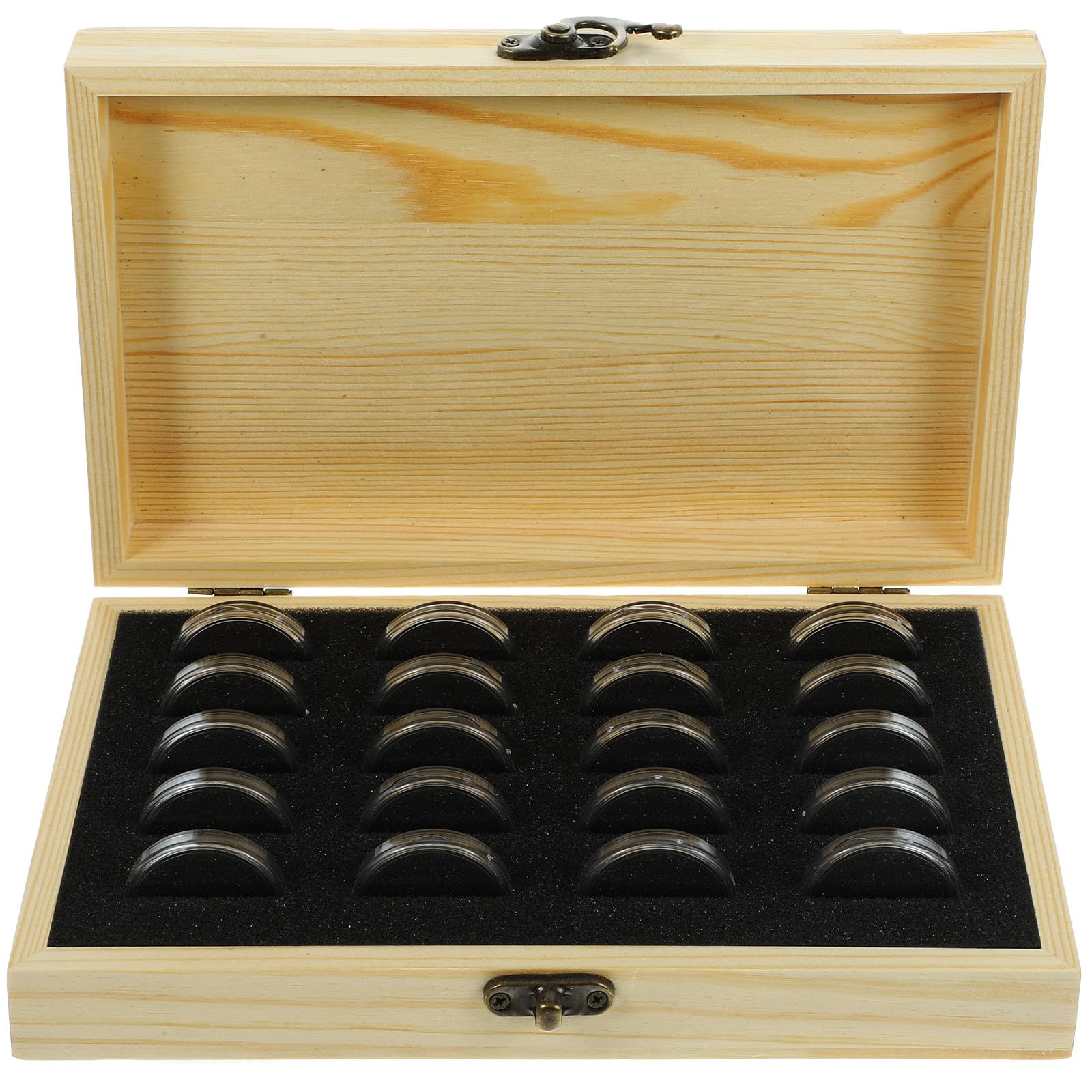 ULTECHNOVO 木製コインボックス 多機能コインコレクション収納ケース 金銭管理用品