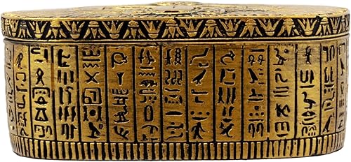 Miniatura 3 de YTC - Amuleto de escarabajo de doble ala con temática egipcia dorada