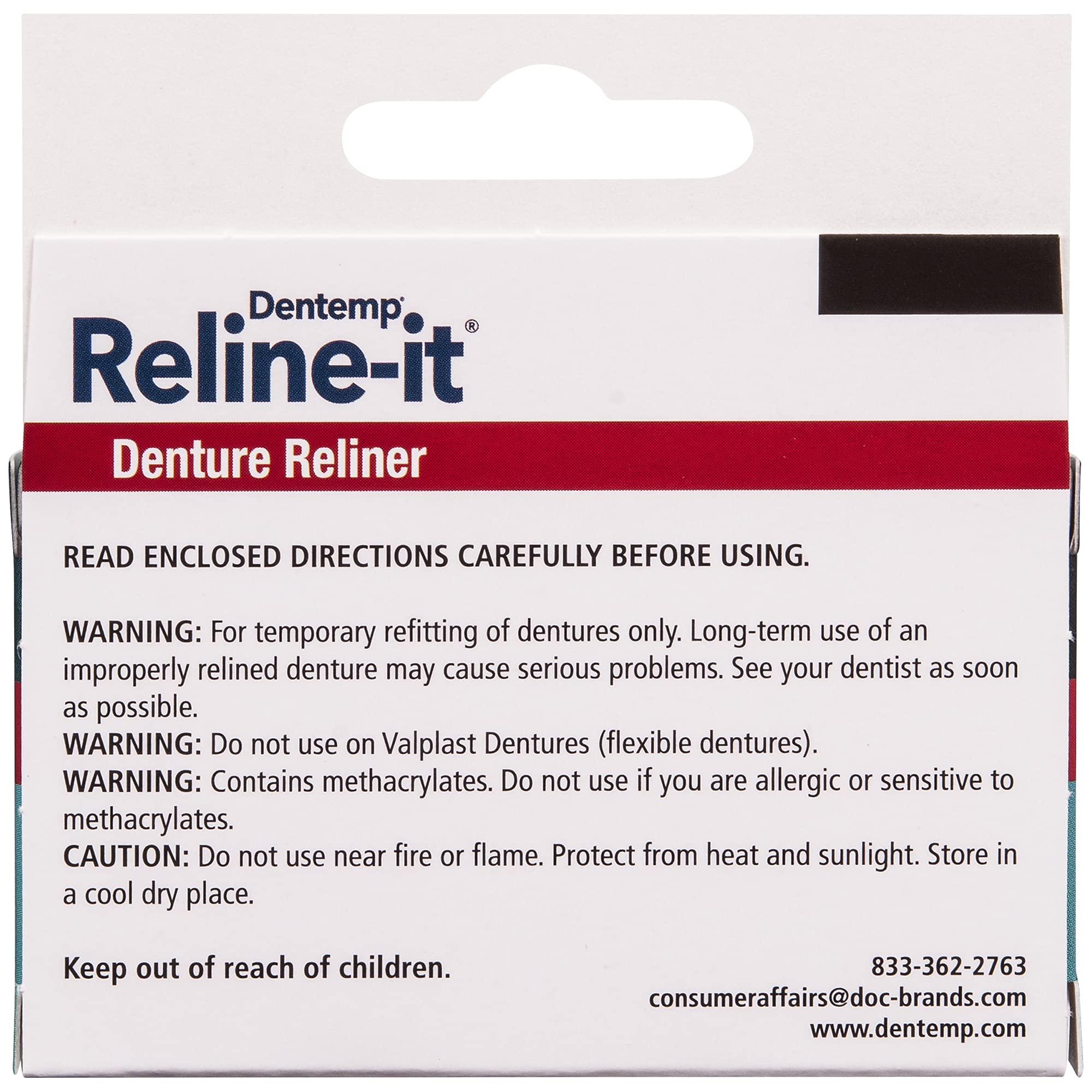 Dentemp Denture Reline Kit Advanced Formula Reline It Denture Reliner