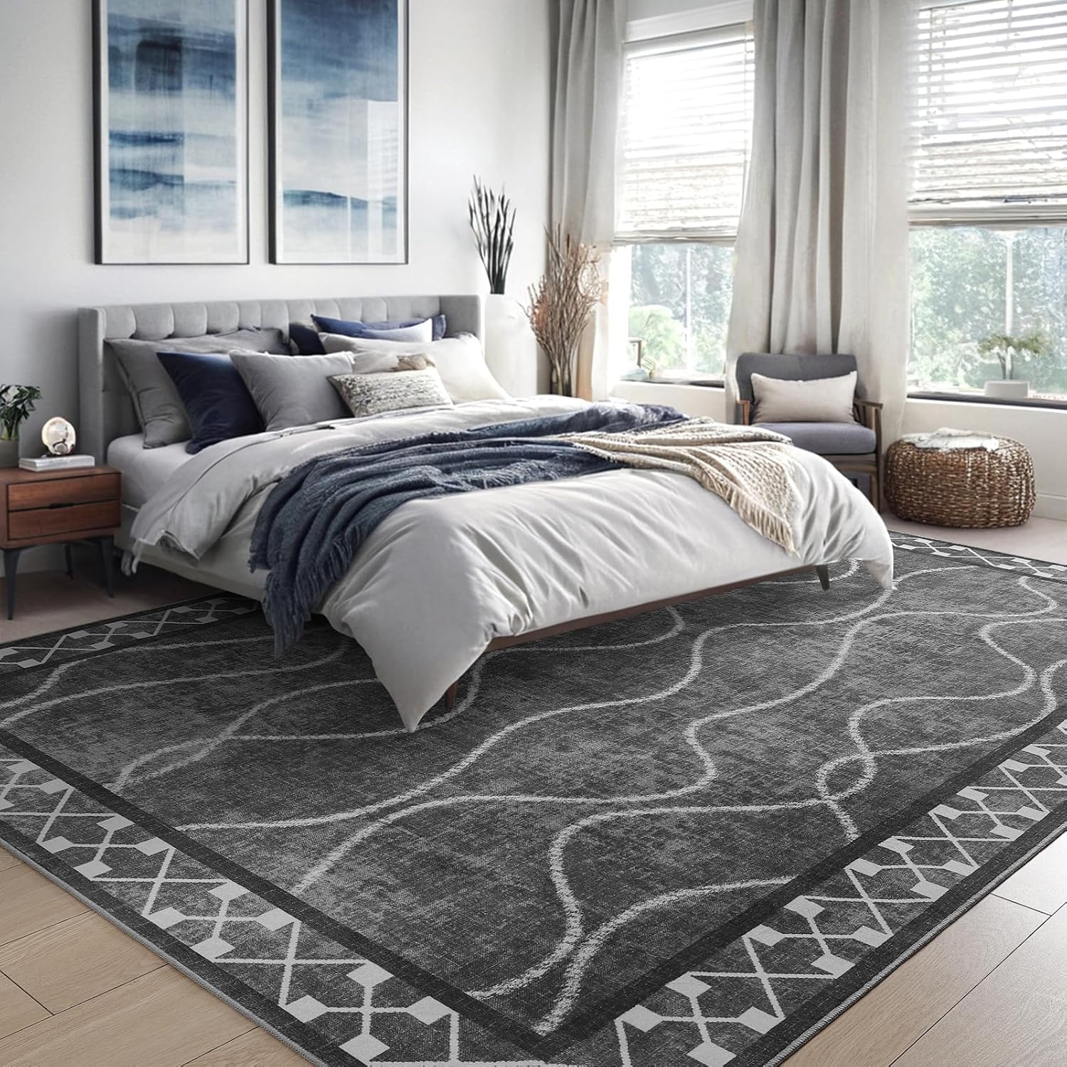 Tapis de chambre moderne et grand tapis salon pour un intérieur cocooning