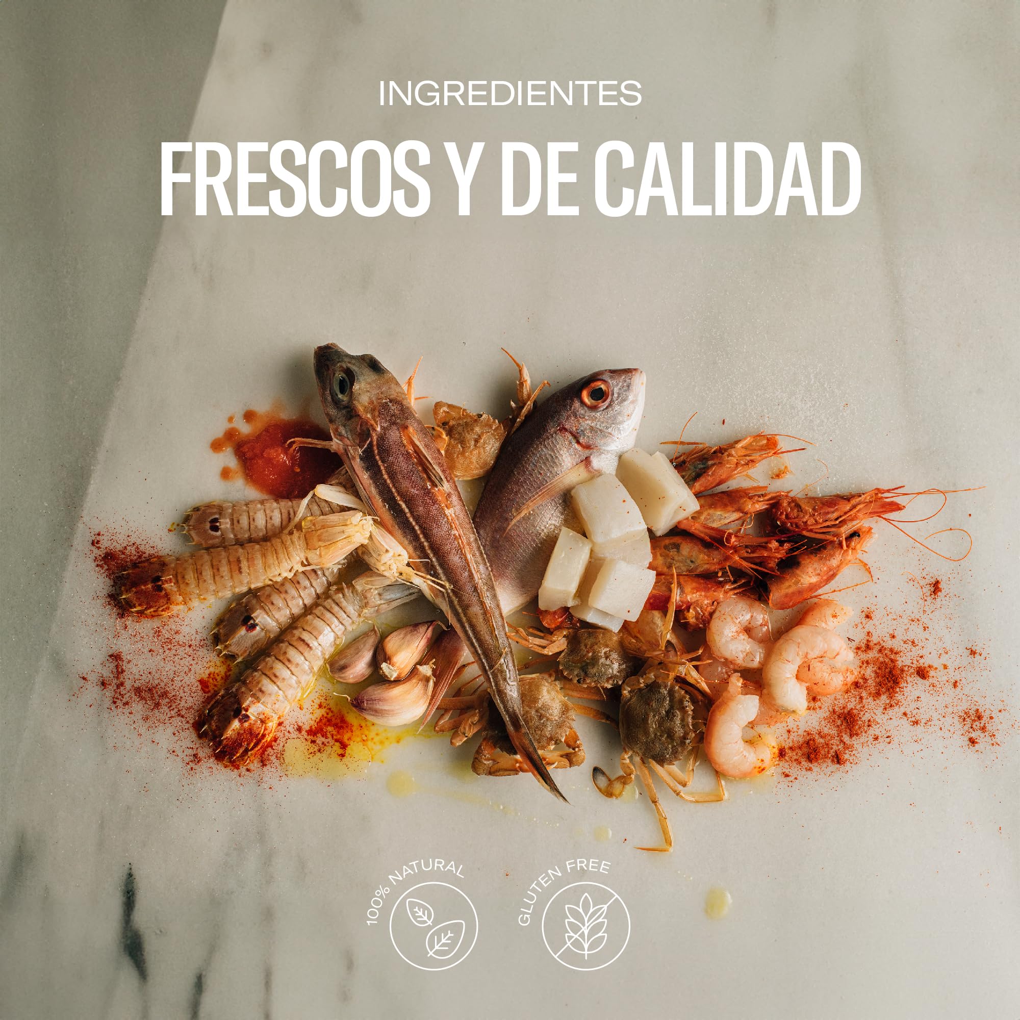EL PAELLER - Preparado Arroz del Senyoret | Sabor Auténtico | Cocinado Artesanalmente a Leña | Ingredientes 100% Naturales | Para 2-3 Personas | Fácil de Preparar en solo 18 Minutos | Sin Gluten