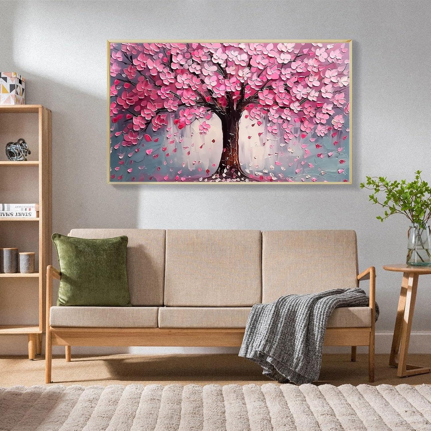 igoodom Large Diamond Art Kits for Adult, DIY Pink Tree of Life Wall Decor image 4