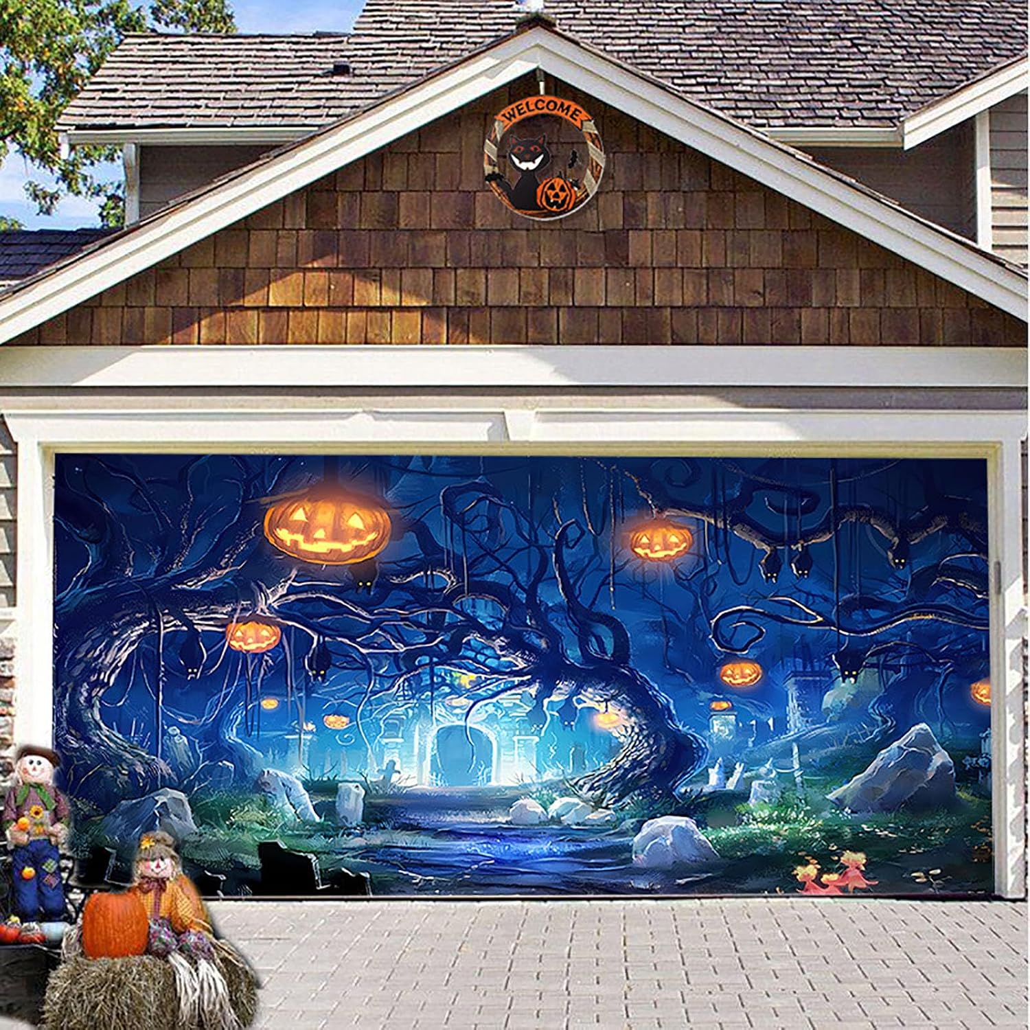 Amazon.com: 2025 Christmas and Halloween Reusable Garage Door