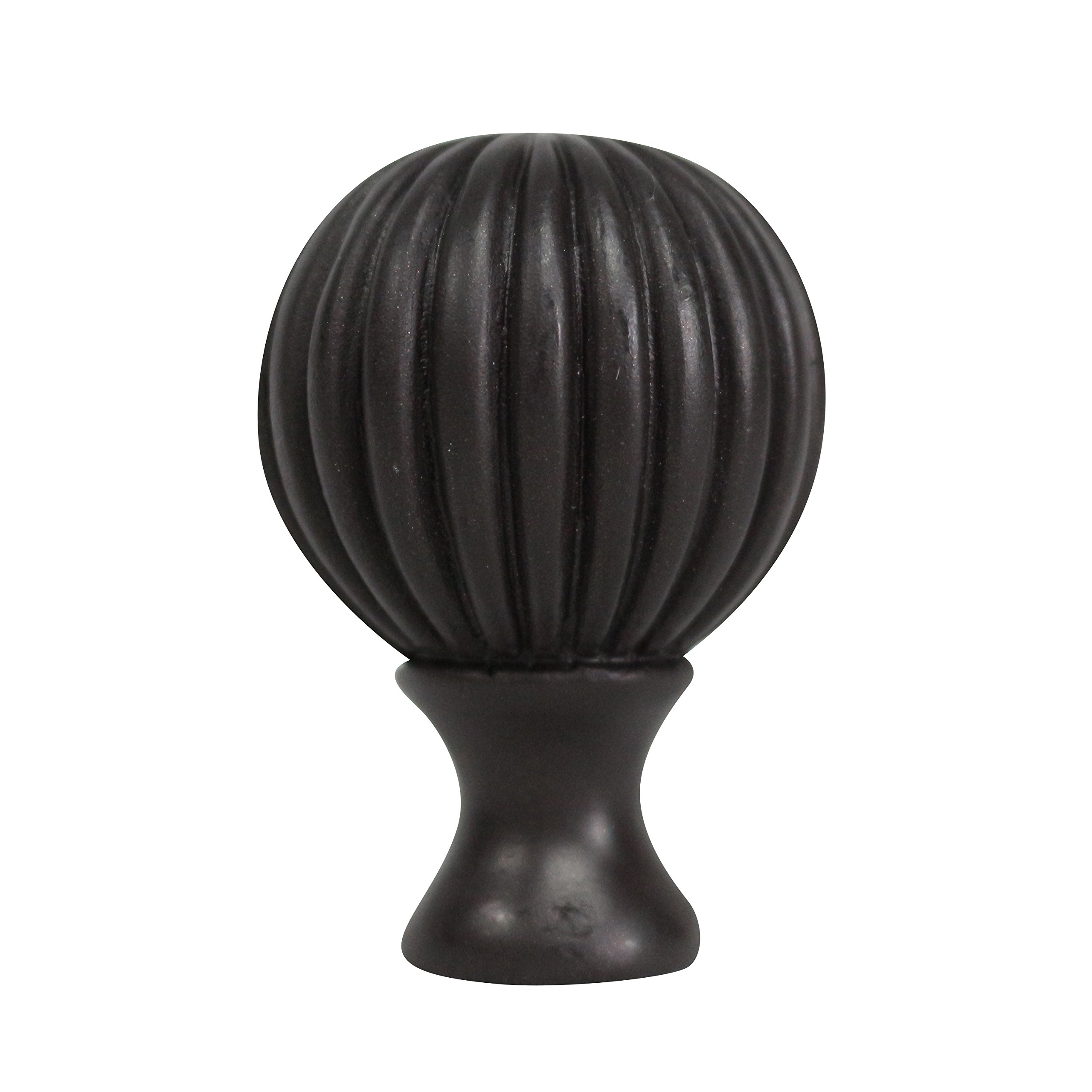 Urbanest Fluted Ball Lamp Finial, 2 1/8-inch Tall, Oil-Rubbed Bronze
