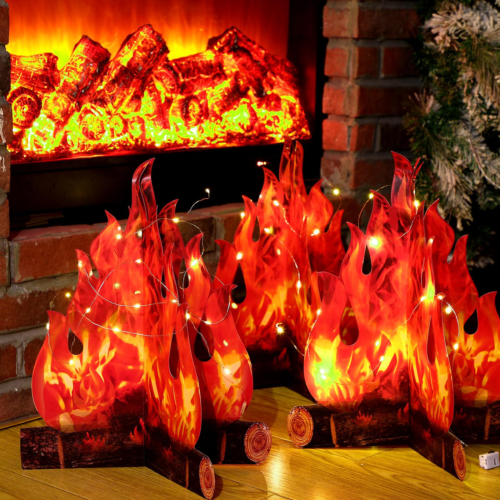Boao 6 Sets groes knstliches Feuer, 40,6 x 33 cm, 3D-Karton, Lagerfeuer,  groe knstliche Flamme, knstliches Papier, Feuerfackel, Tafelaufsatz fr  Camping, Party, Dekorationen, Zubehr (dunkle : Amazon.de: Kche, Haushalt  & Wohnen