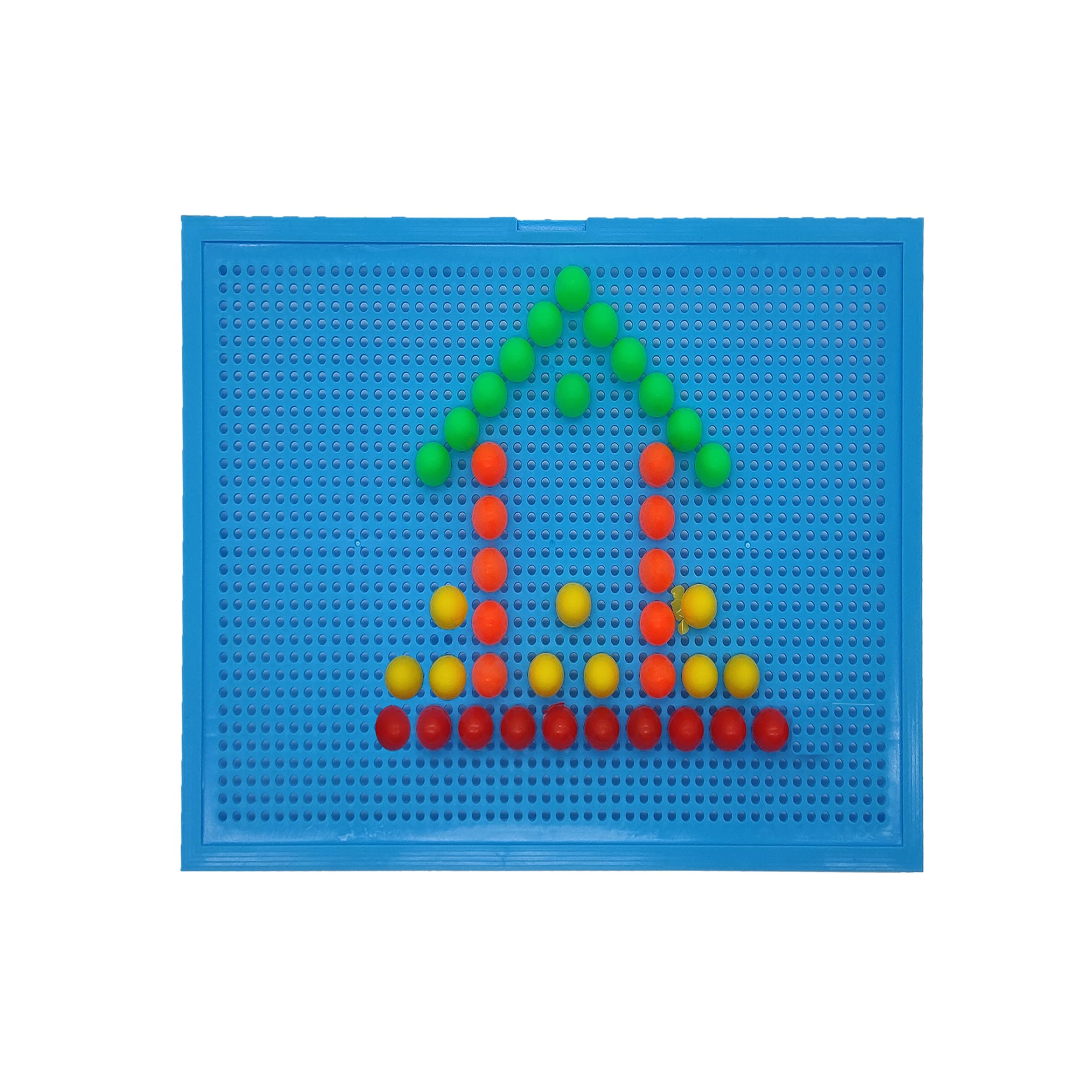 VGRASSP 200+ Pcs Early Educational Small Mushroom Nail Pin Board Toy for Kids - Color Recognition & Learning Pegboard for Boy and Girls - Birthday Return Gift - Color As Per Stock