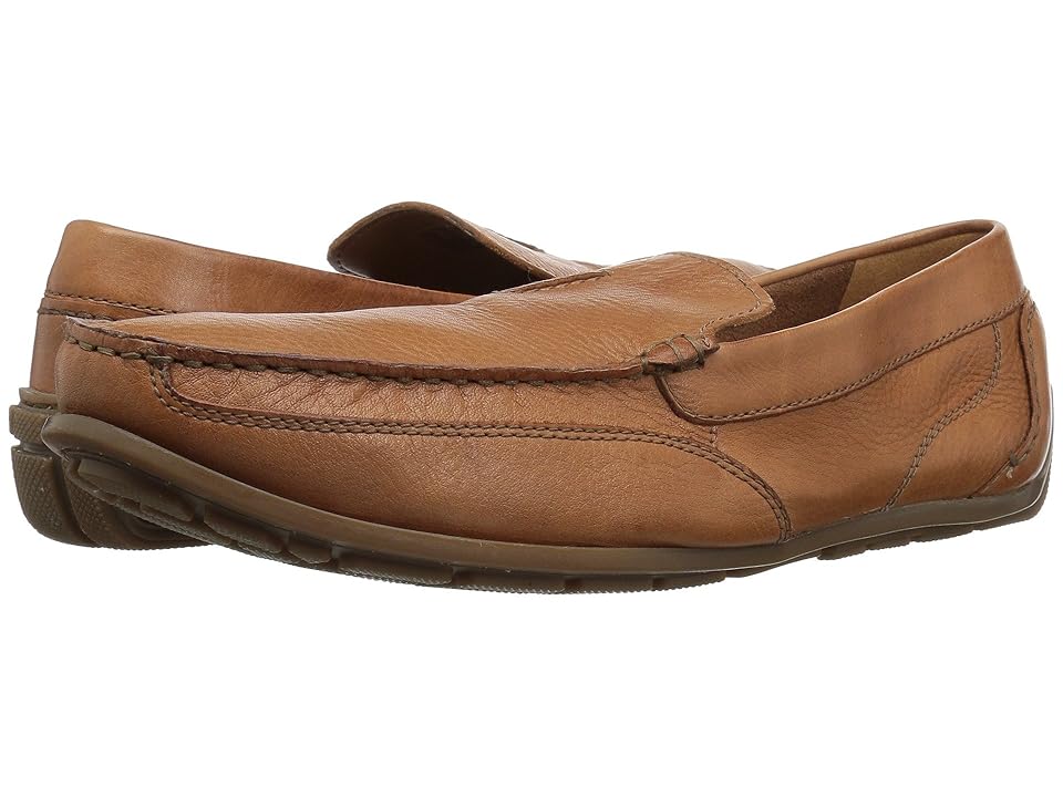 

Clarks Benero Race (Tan Leather) Men's Slip on Shoes