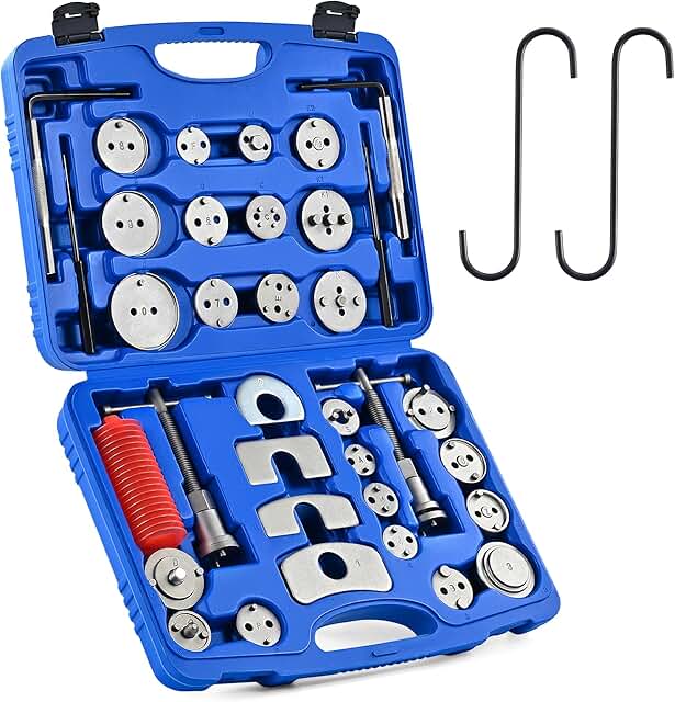 Ultimate 35-Piece Heavy-Duty Disc Brake Caliper Compression Tool Kit (24 Adapters)
