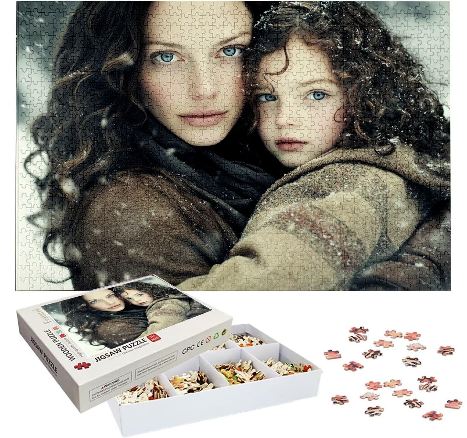 Puzzle Personalizado con Foto, Personalizada Rompecabezas Personalizado Diseña tu Logo Foto o Texto, Personalizado Navidad Halloween San Valentín Parejas Niños Familia Amigos h-2493