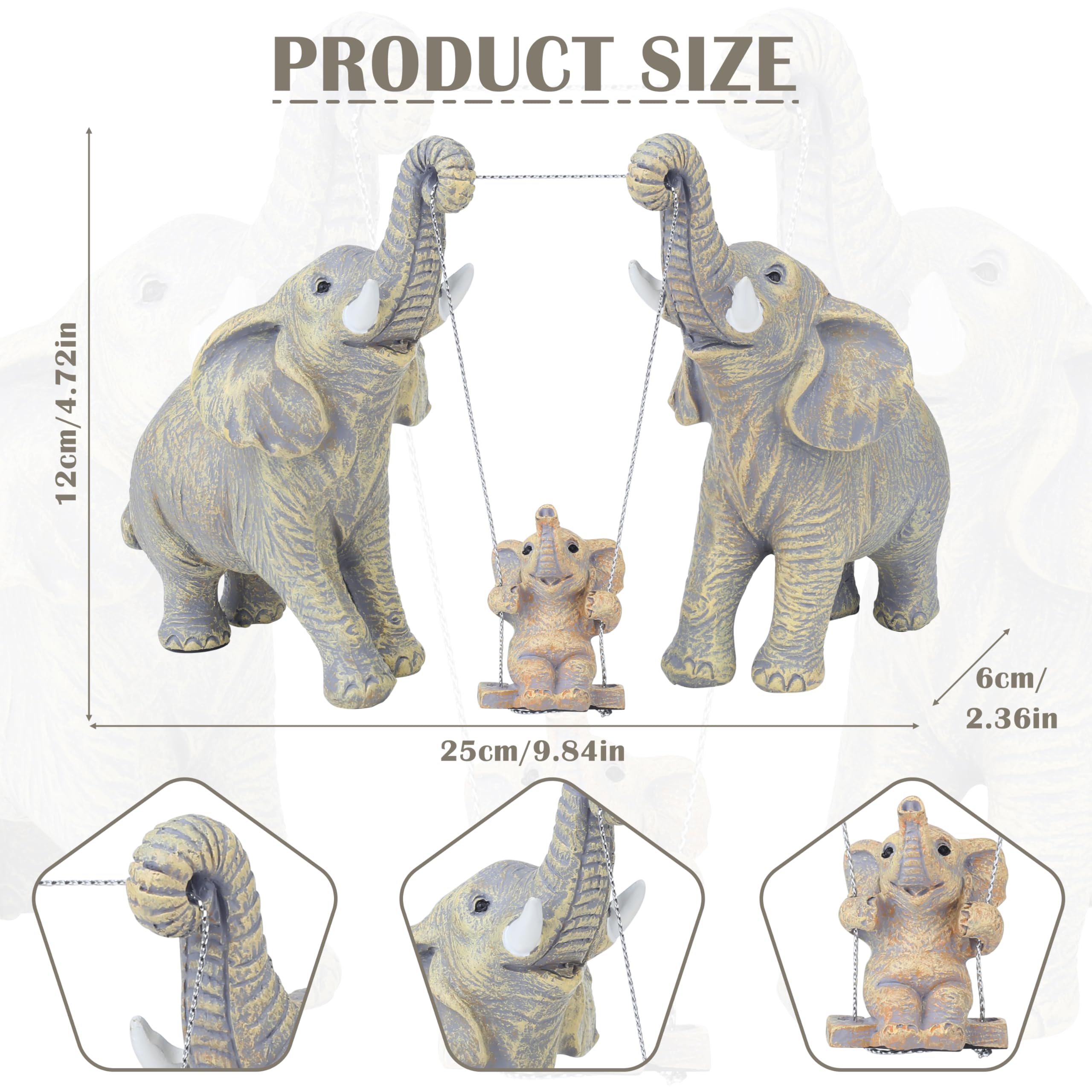 Figura decorativa de elefante que trae buena suerte, regalos para mamá, estatua de Elefantes para sala de estar, estante de TV, sala de estar, oficina, decoración del hogar, regalos de
