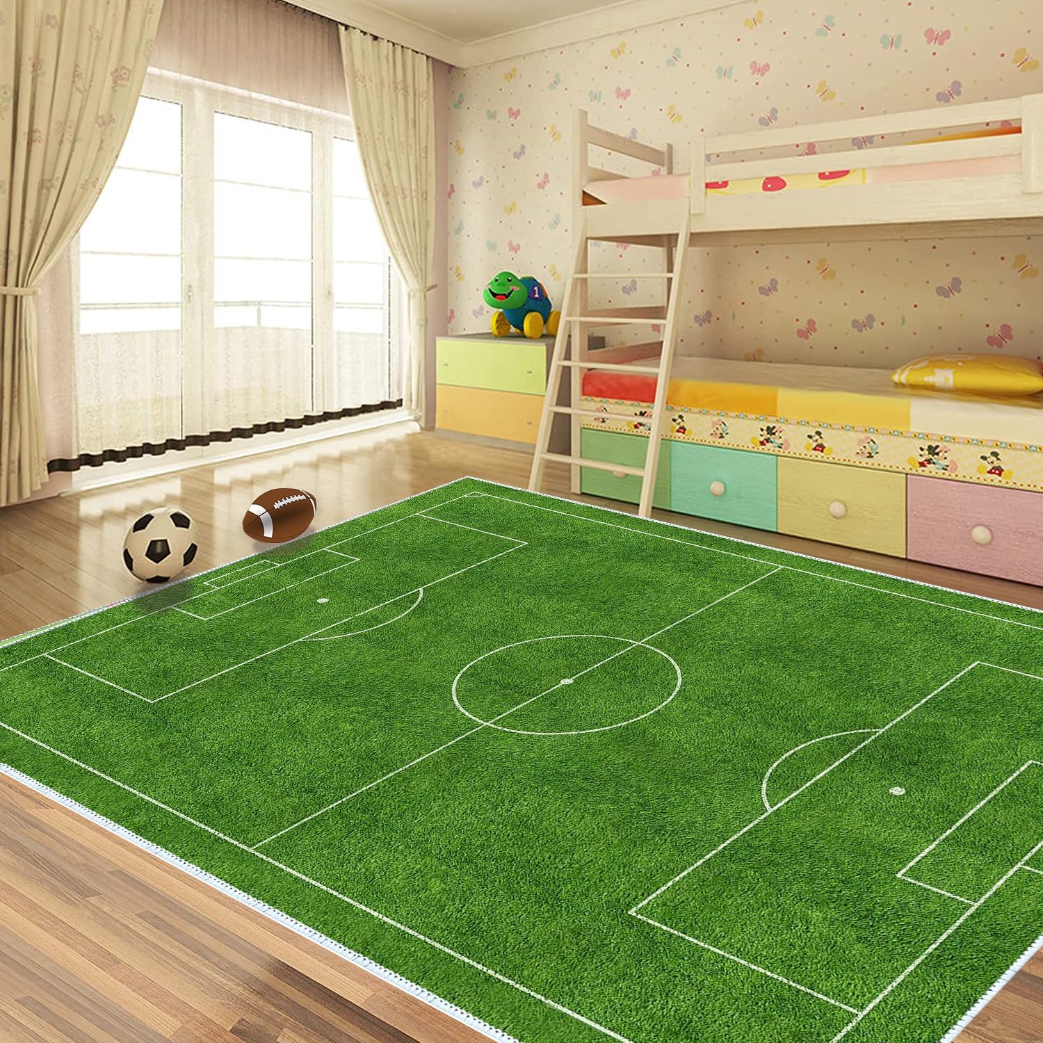 VHCLYBJU Alfombra con Mapa de Juego de interacción Padres-Hijos, Alfombra de Coche Infantil, Alfombra de Juego Infantil 3D con Pista de Carreras, Antideslizante, para habitación Infantil