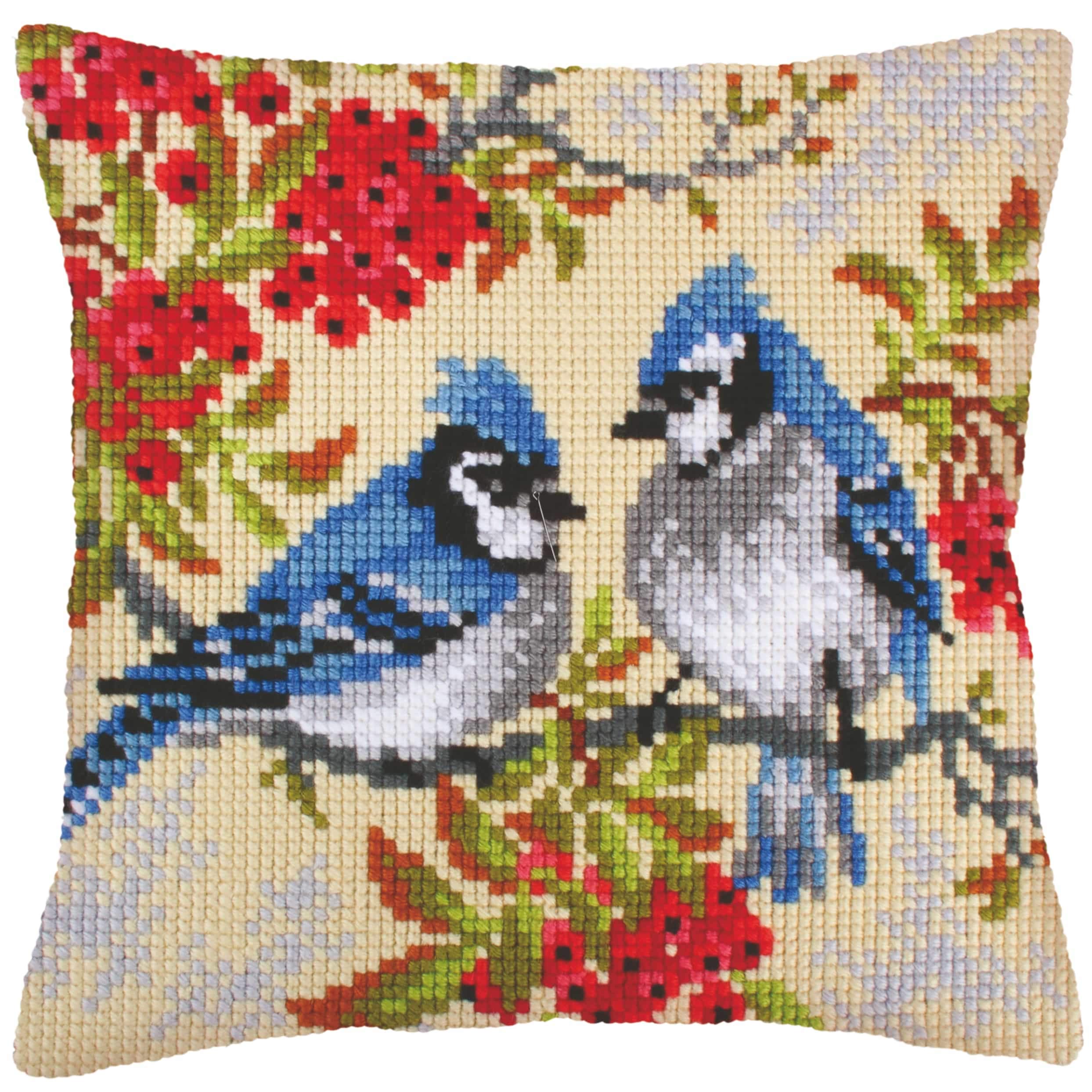 RTO Blue Jays Collection D'Art Stamped Needlepoint Cushion Kit, 40 x 40cm