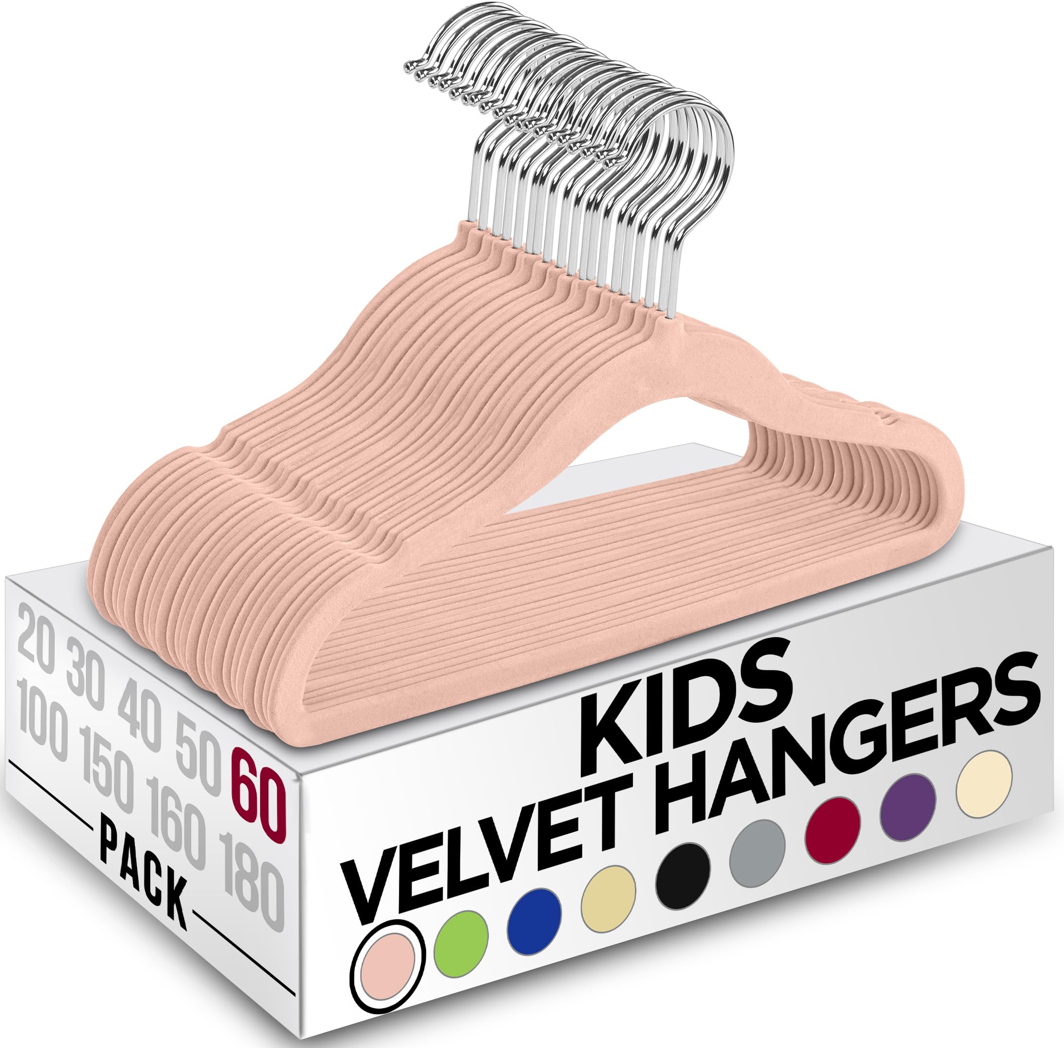 Utopia Home Perchas de Terciopelo para niños - Perchas duraderas de 11 Pulgadas para el Armario del bebé, Antideslizantes para Todos los días (Marfil, Paquete de 30) — view 16