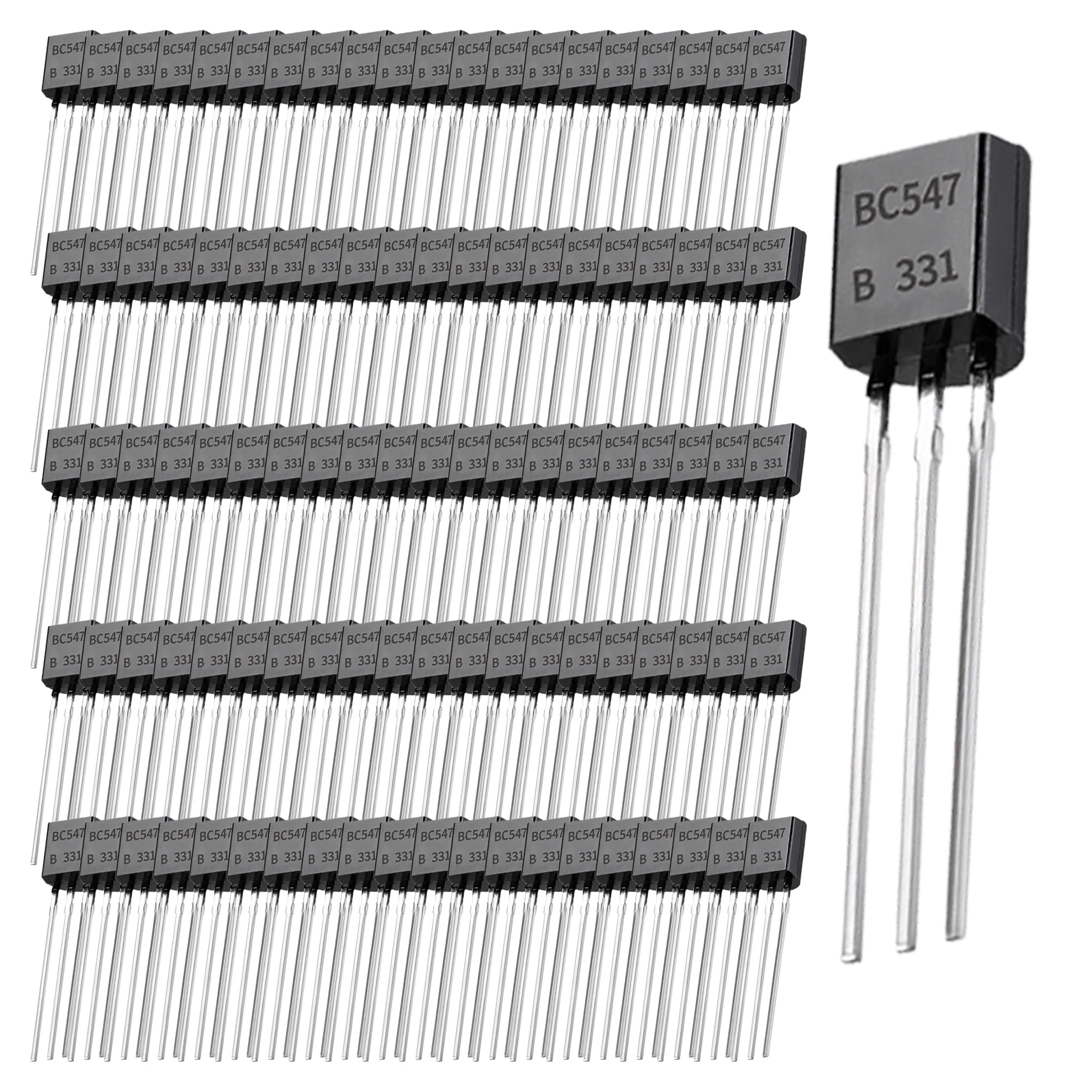 King Mariot Medical Equipments 100Pcs | BC547B NPN TO-92 Power Transistor | Plastic-Encapsulated | General Purpose | Ideal for Prototyping and Microcontroller Boards