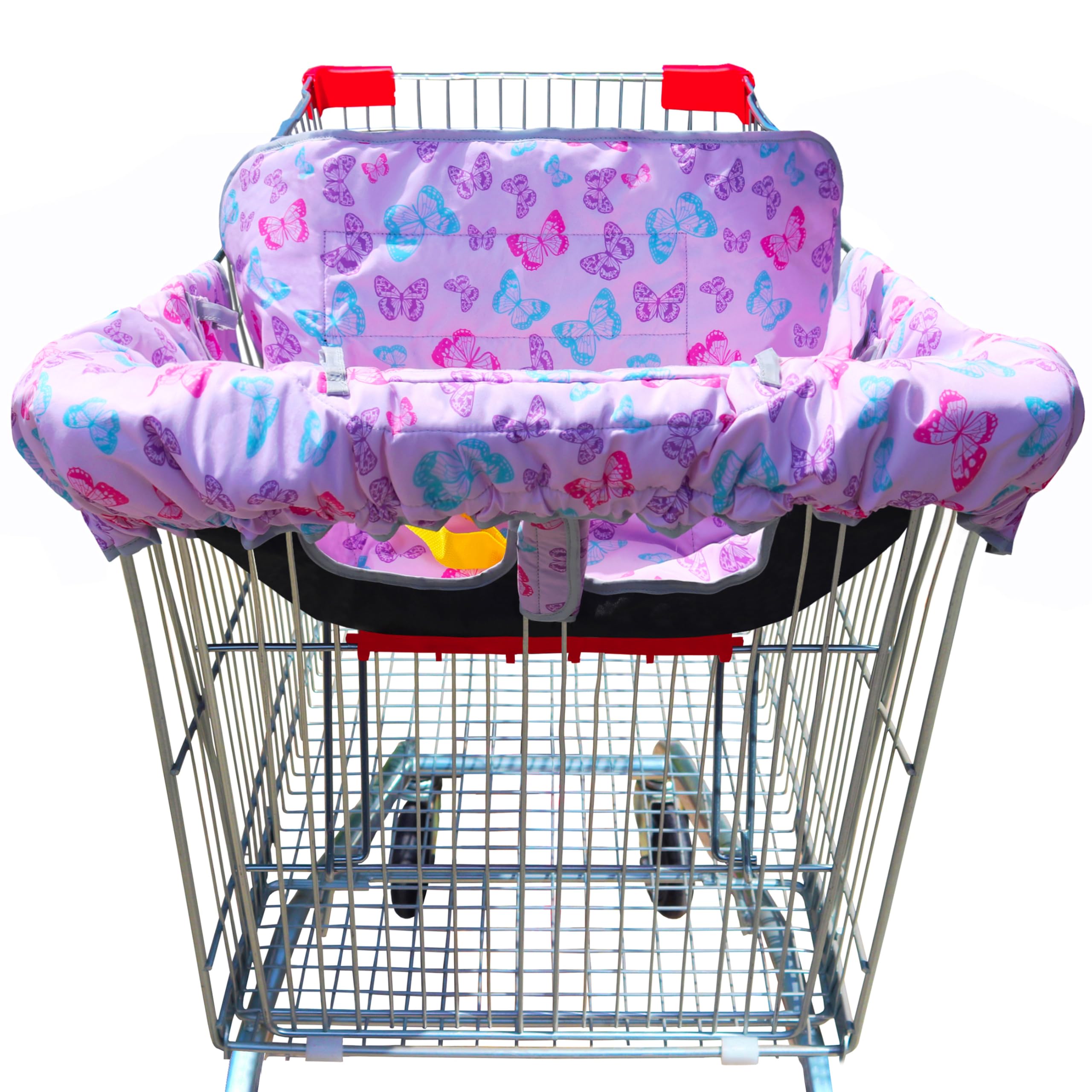 Gowraps 2-in-1 Shopping Cart and High Chair Cover-Grocery Cart Cover for Babies Toddlers Infants Resturant Highchair Cover-Padded Folds to Portable