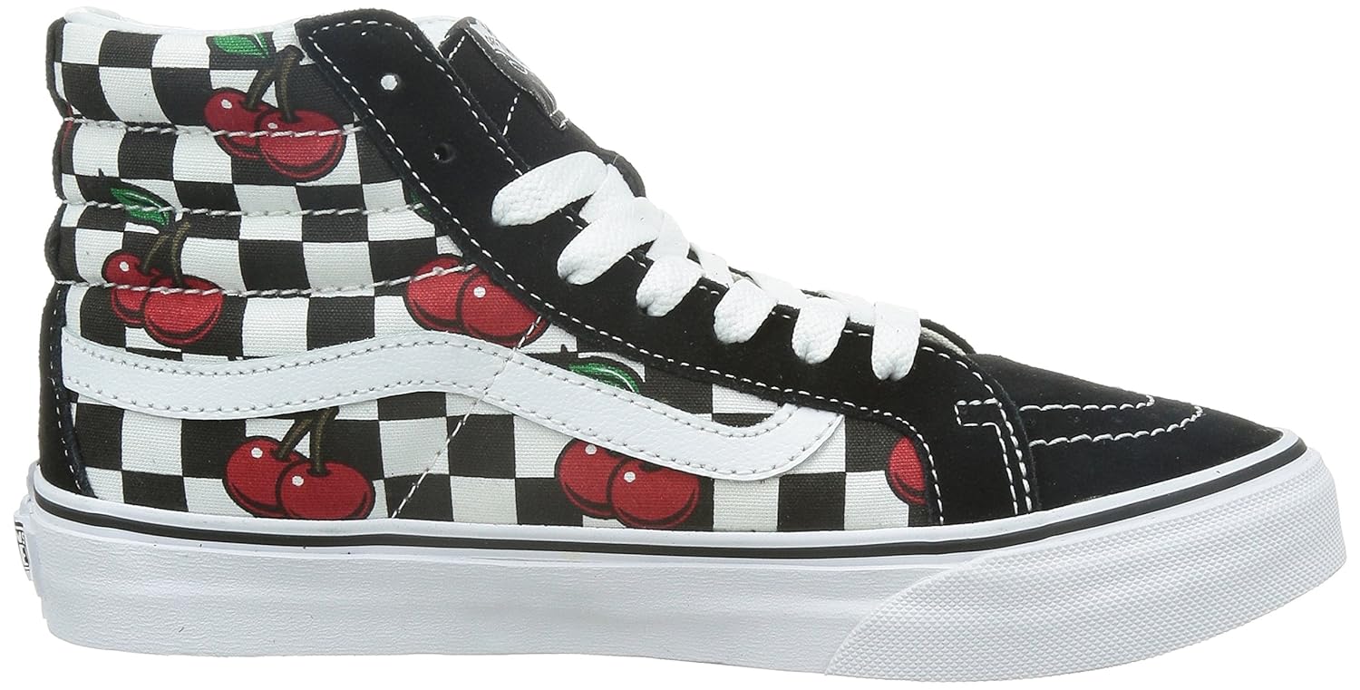 cherry high top vans