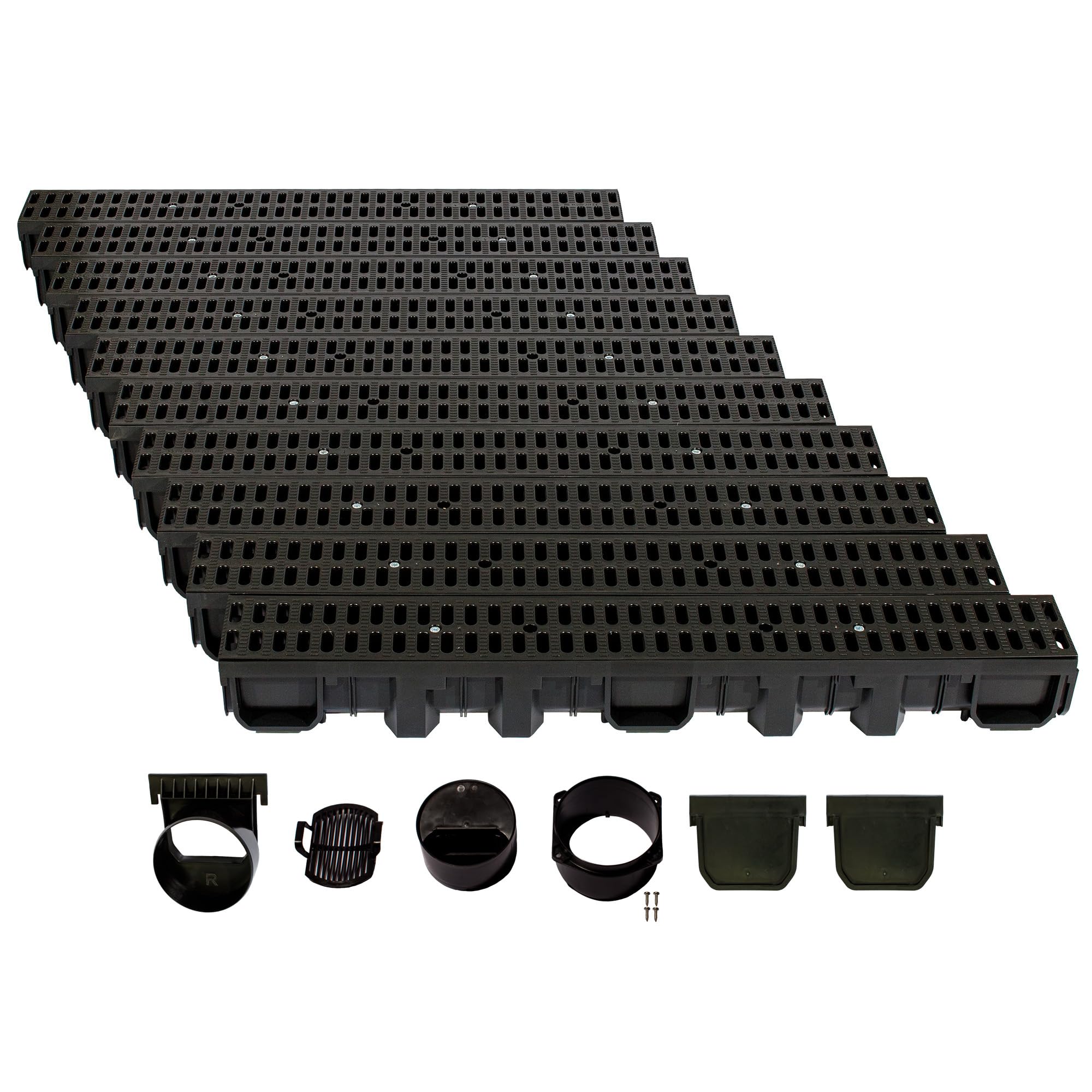 ScarMaxx - Entwässerungsrinne Set - Bodenrinne - Stegrost Classic Schwarz - Bild 2 von 91