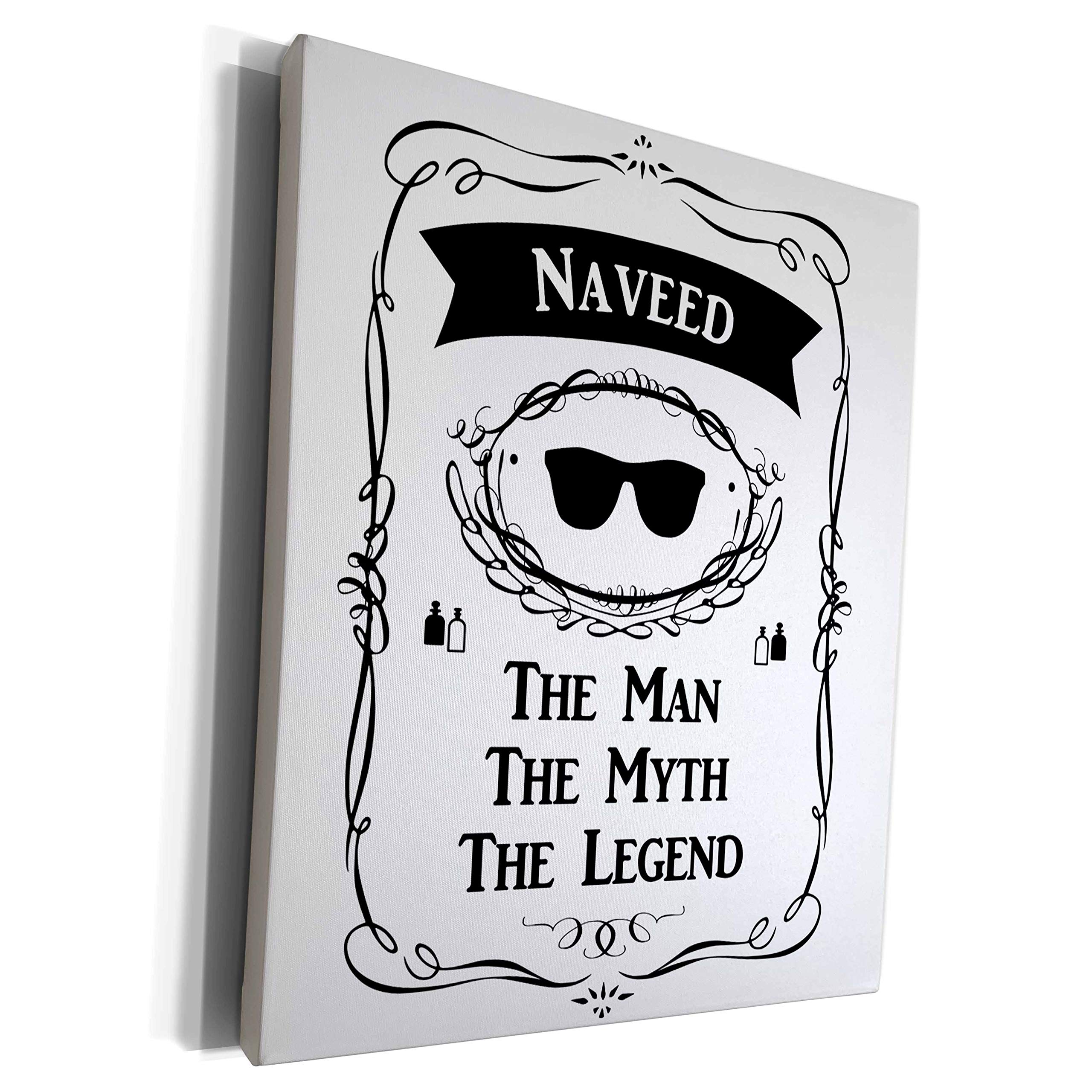 3dRose Naveed The Man The Myth The Legend sunglasses cologne... - Museum Grade Canvas Wrap (cw_232710)