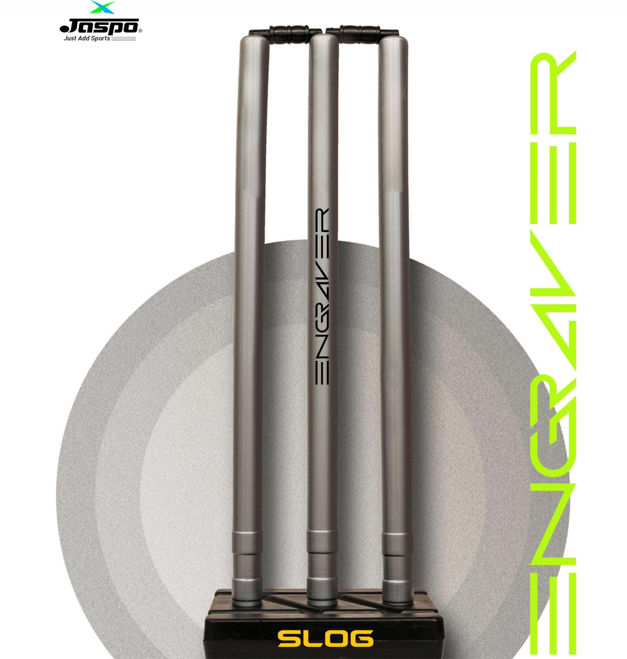 JASPO Slog Engraver Cricket Kit – Stumps – Lightweight & Durable Tennis Cricket Plastic Kit (Wicket Set Only) 3