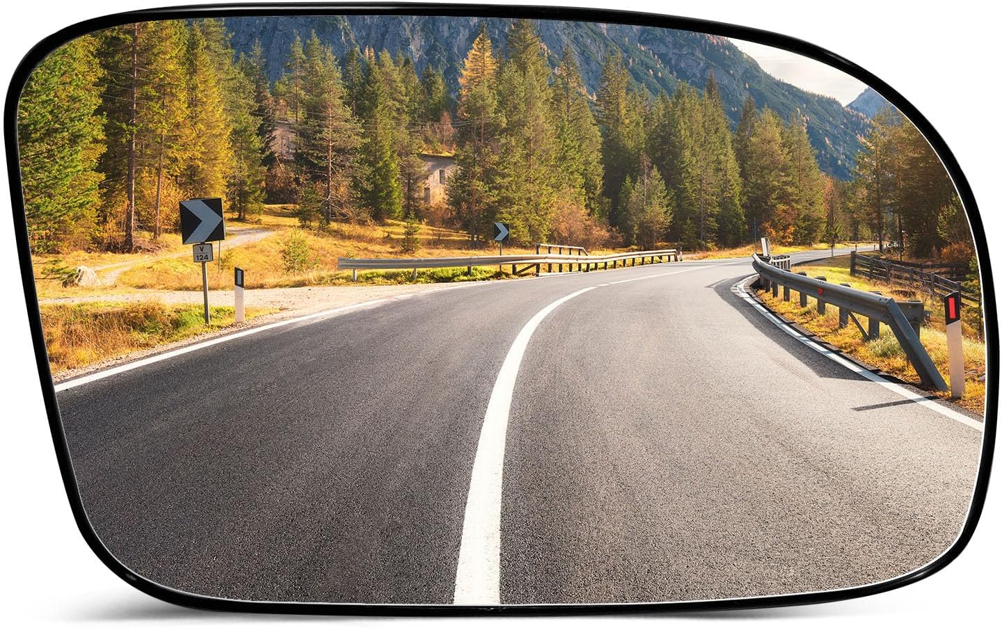 SCITOO Side View Mirror Passenger Right Side Fit For 2007-2012 For HYUNDAI SANTA Convex Chrome Replacement Exterior Mirror Glass OE:87621-0W100