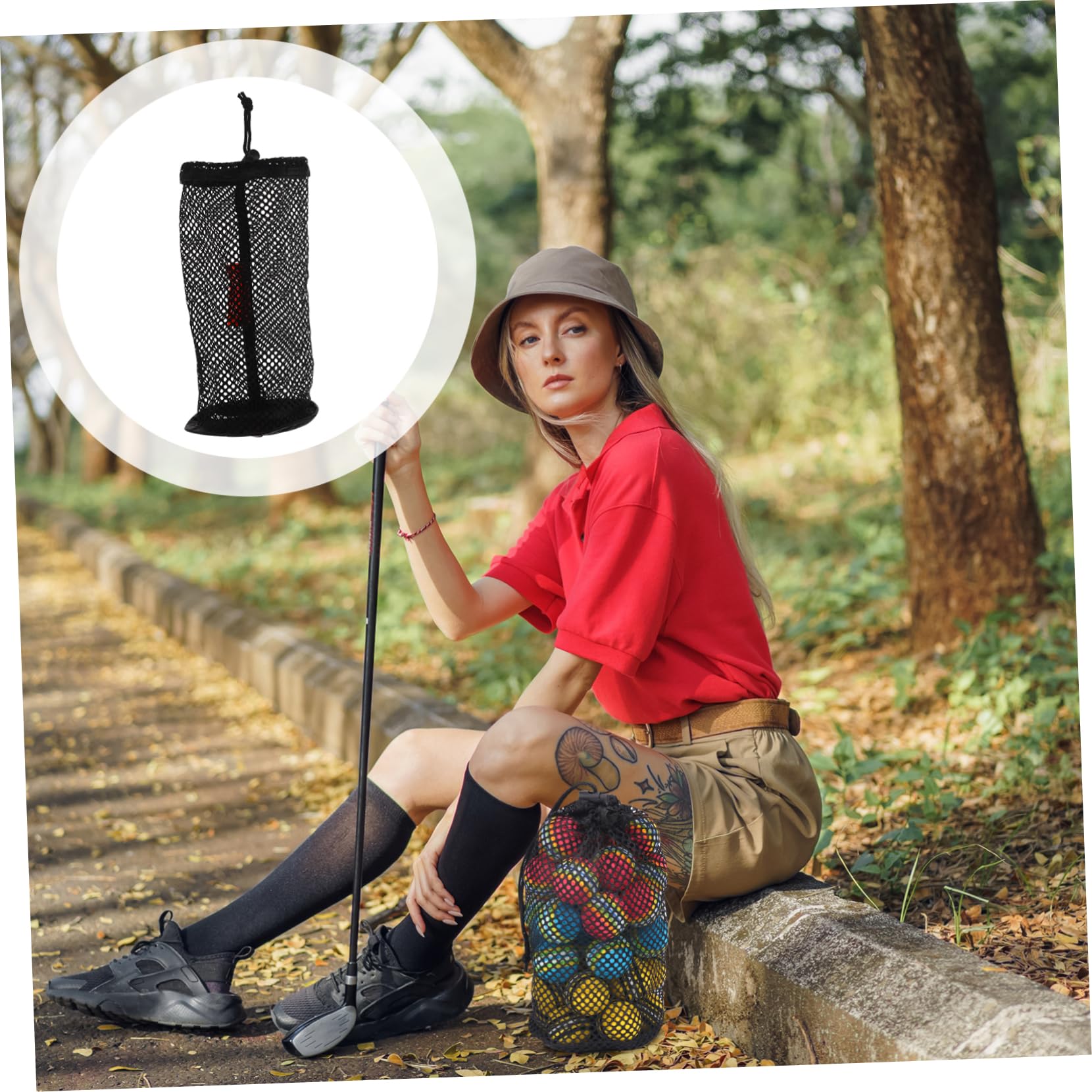 Gogogmee Mesh Design Golf Bag Practical Golfs Bag High-Class Nylon for Baseball Lovers