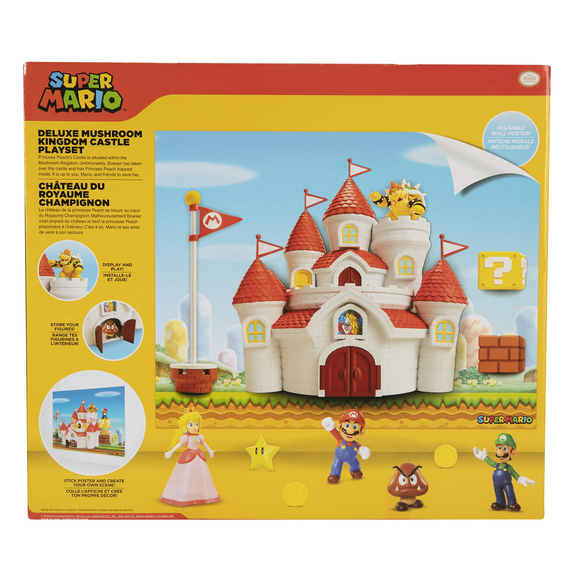 Nintendo Super Mario Deluxe Feature Spielset mit 5 Vinyl Figuren 6,5 cm