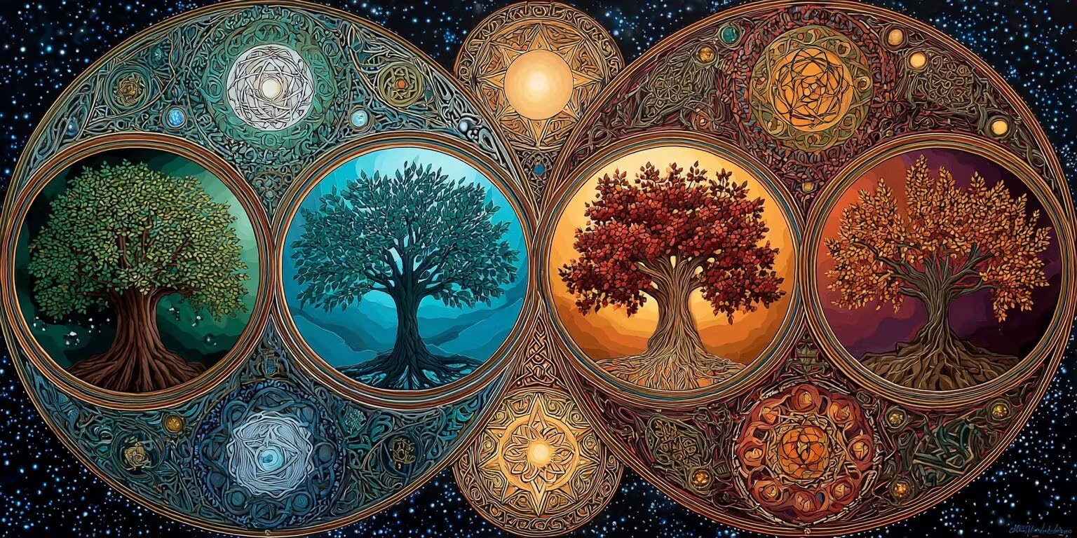 Pintar por Numeros Adultos, El áRbol De La Vida Abstracta, 70x90cm 7JGWX-68