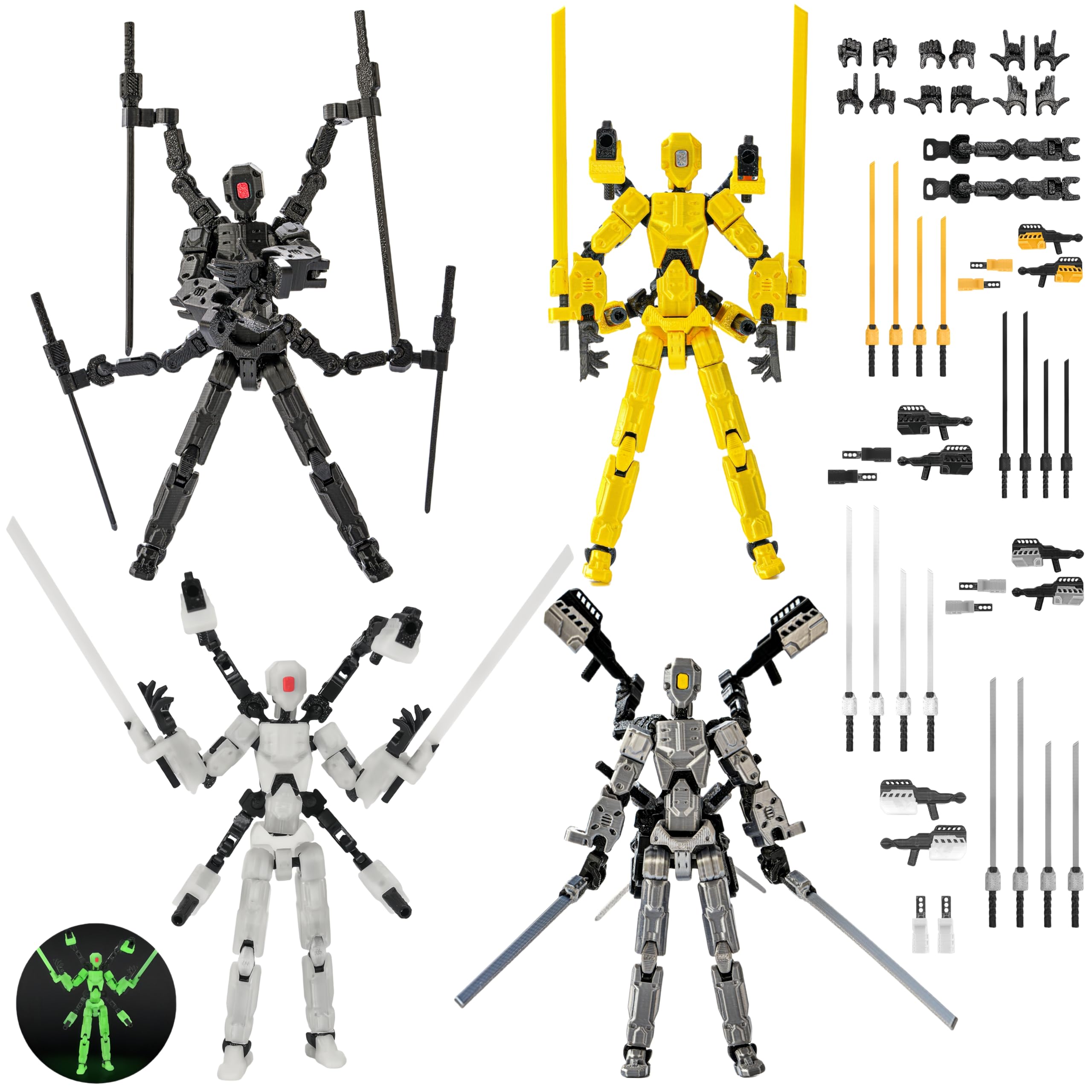 スカル人形13体セット Amazon.com: T13 Figure Set & Titan 13 Toys 4 Pack（3d Printed