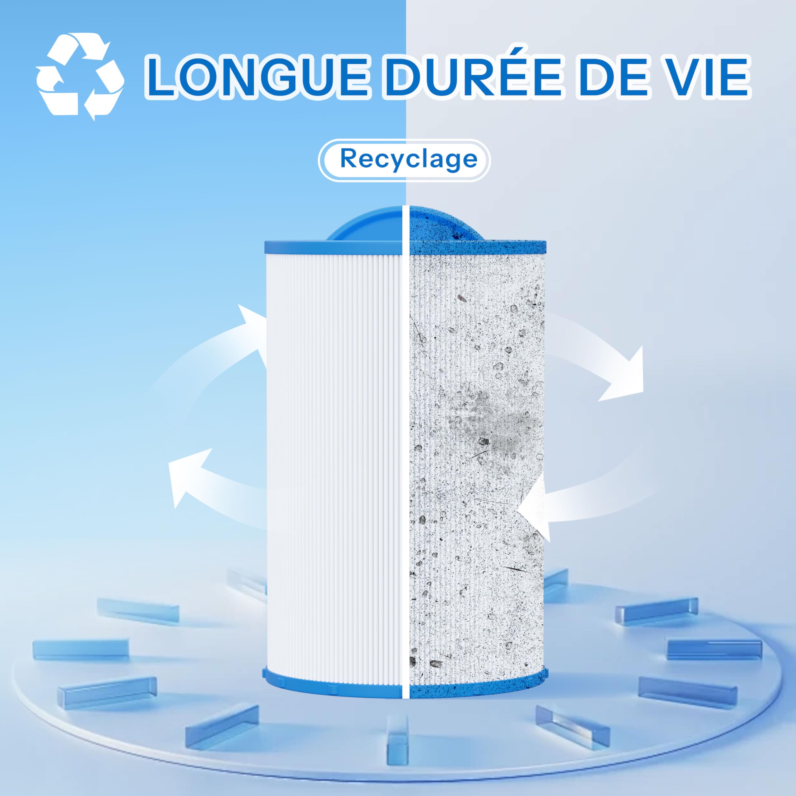 Cartouche Filtrante Piscine Compatible avec Weltico® C2, 1PCS