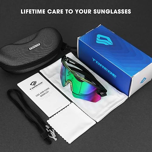 Miniatura 6 de TOREGE Z87 - Gafas de sol para hombres y mujeres, ciclismo, pesca, correr, conducir, béisbol, antiniebla, gafas de sol deportivas, protección UV,