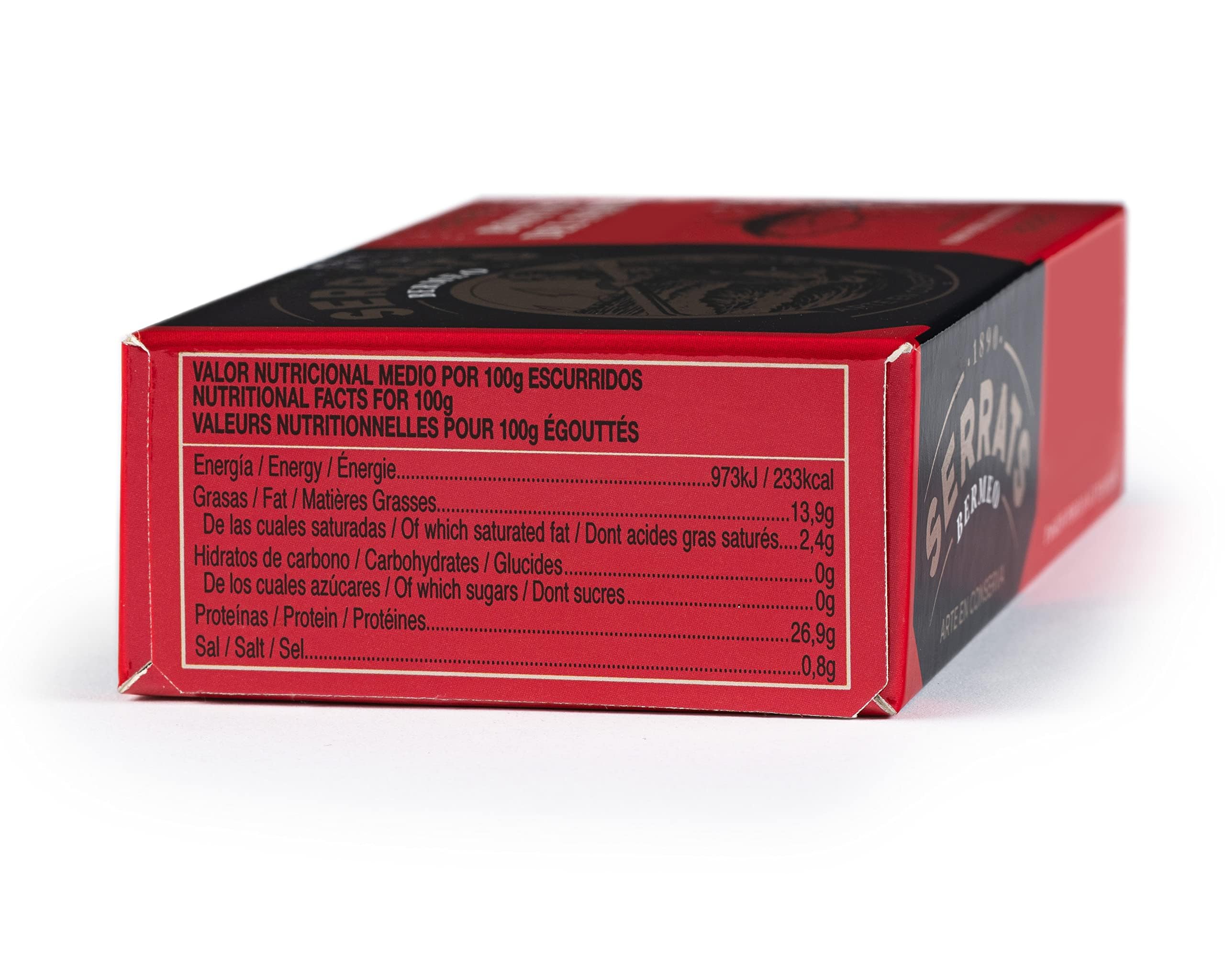 CONSERVAS SERRATS - Tonno Bianco del Cantabrico in Marinata Artigianale - 12 Lattine x 112g (Totale: 1344g) - Ricetta Tradizionale con Paprica - Senza Glutine - Ricco di Omega 3 – Gourmet