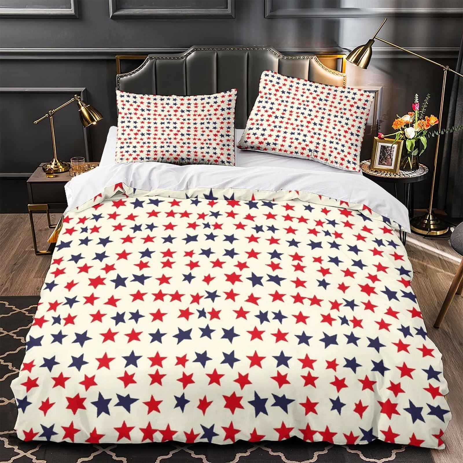 Housse de couette rouge 3D en microfibre premium ultra douce et durable