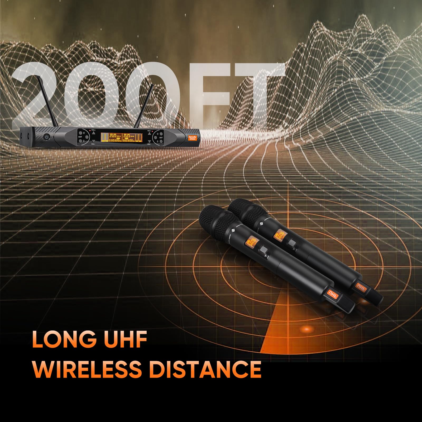 Amazon.com: Zenolix Wireless Microphone System, Metal Dual UHF