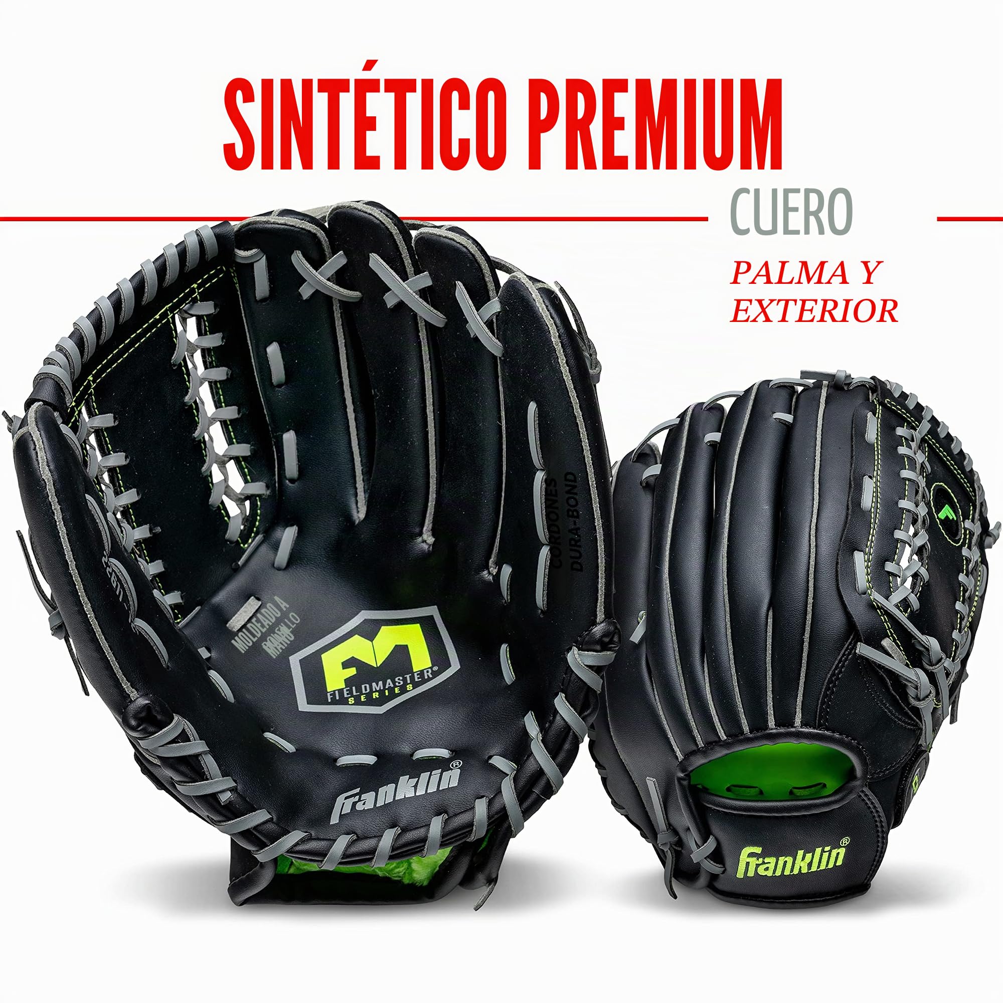 Franklin Sports Field Master Midnight Series - Guante de béisbol para diestros