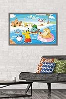 Vista 61 de Trends International Pokémon - Summer Wall Poster, 34L x 22.4W, Gold Framed Version