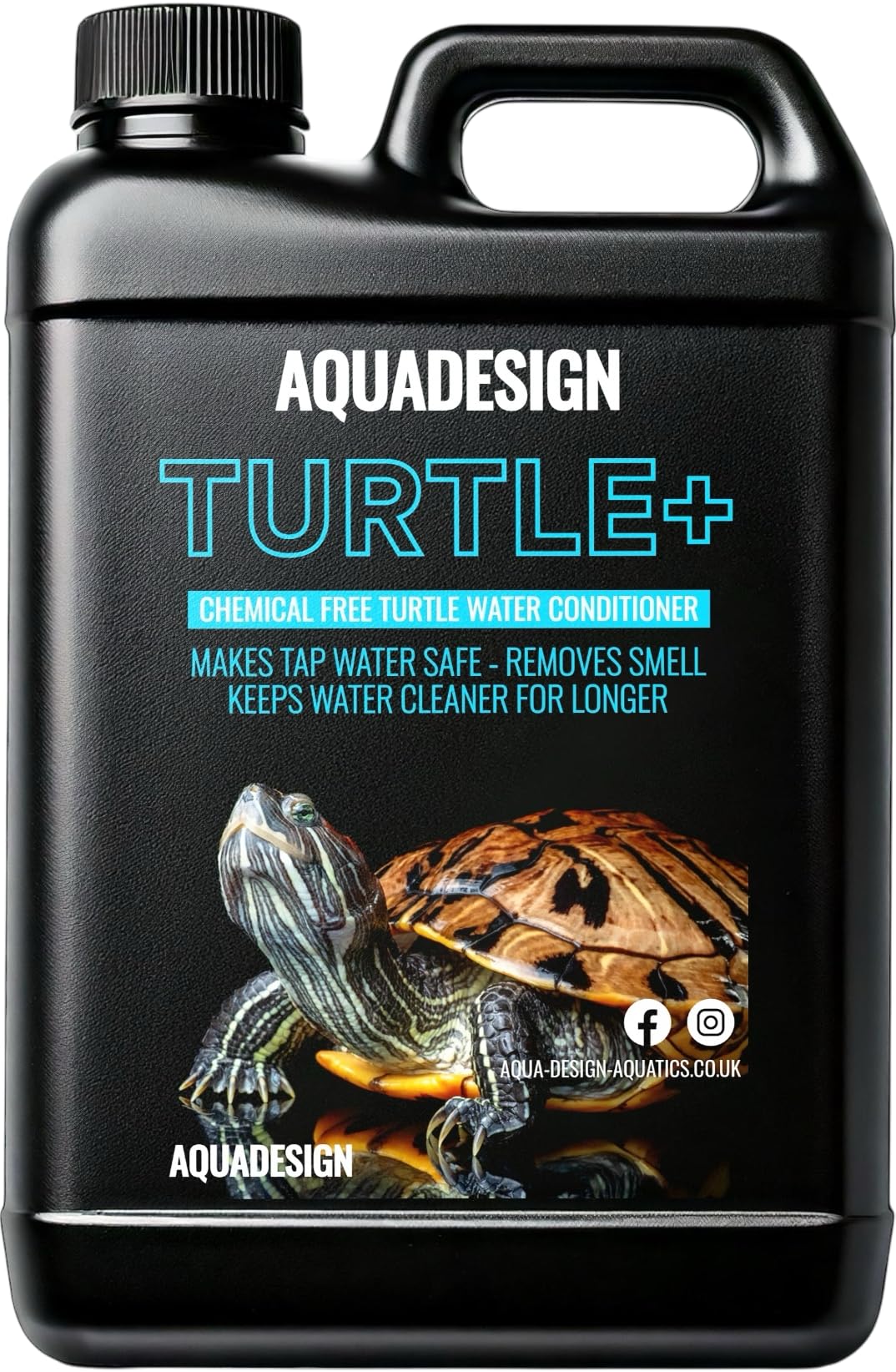 AquaDesign TURTLE+ 2500ML Turtle & Terrapin Water Conditioner Treatment - Removes Smell - Clears Water - Aquarium Freshener