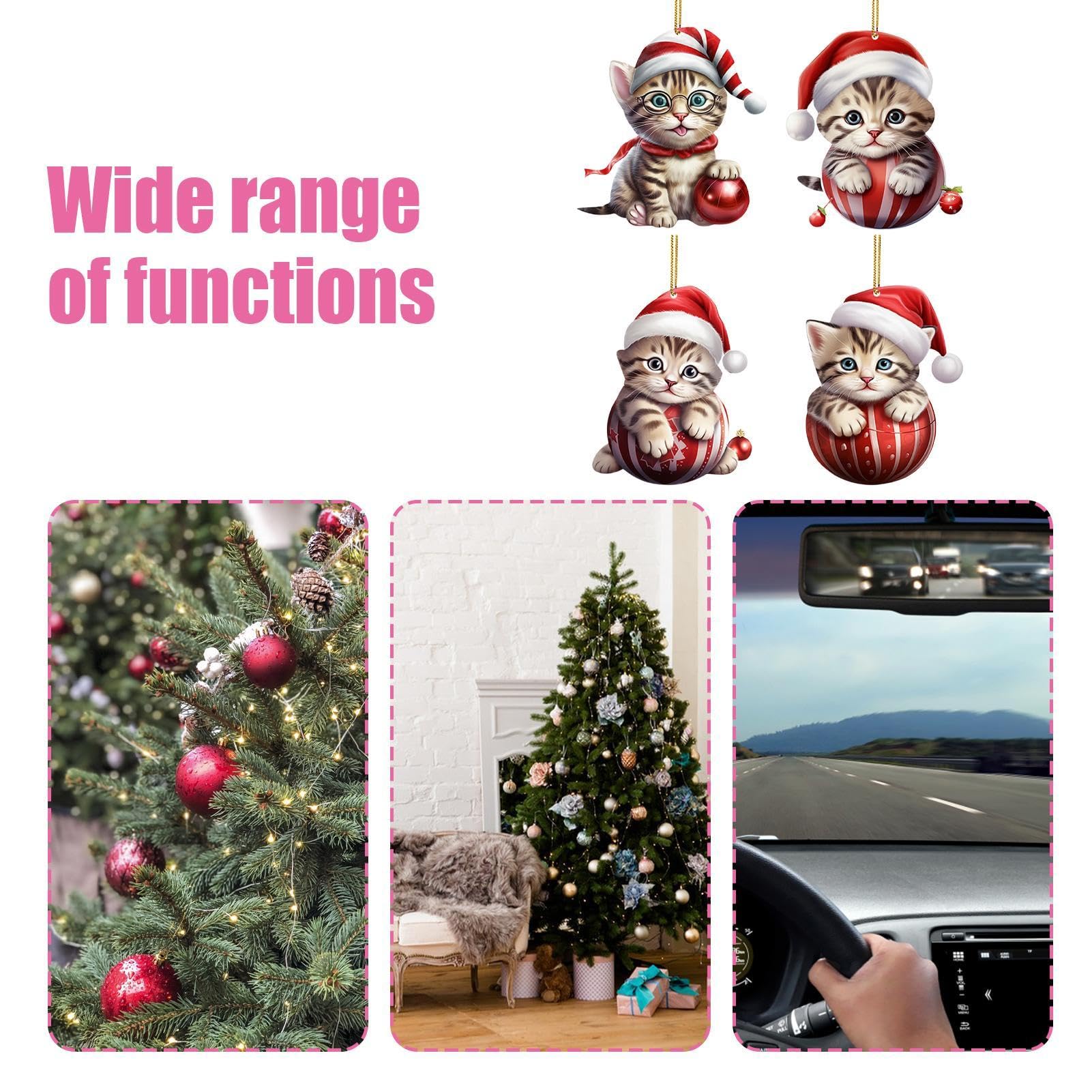 Amazon.co.jp: 猫のクリスマス ツリー オーナメント,クリスマス ツリー