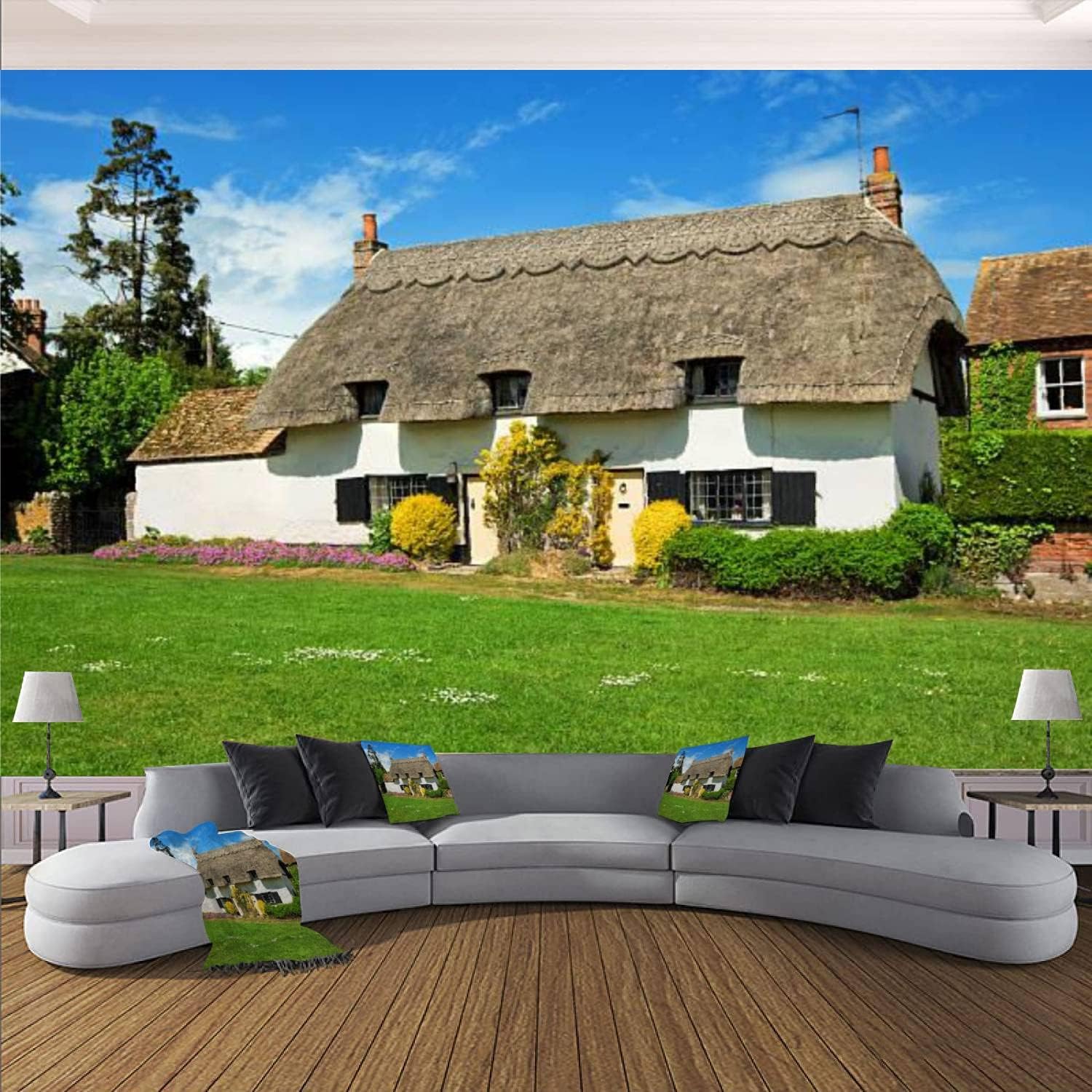 Modern Wall Murals 3D English Country Cottage Peel and Stick Wallpaper