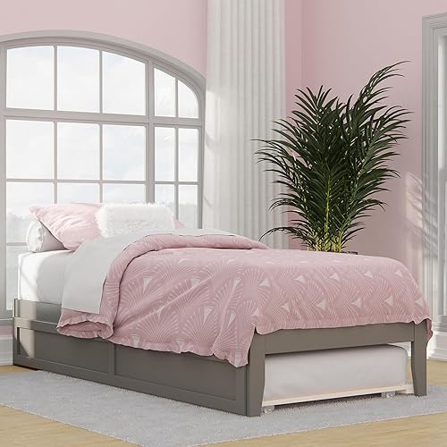 Miniatura 14 de AFI Colorado - Cama de plataforma de tamaño matrimonial con nido individual y estación de carga en color gris Gris,Blanco,Espresso,Nuez